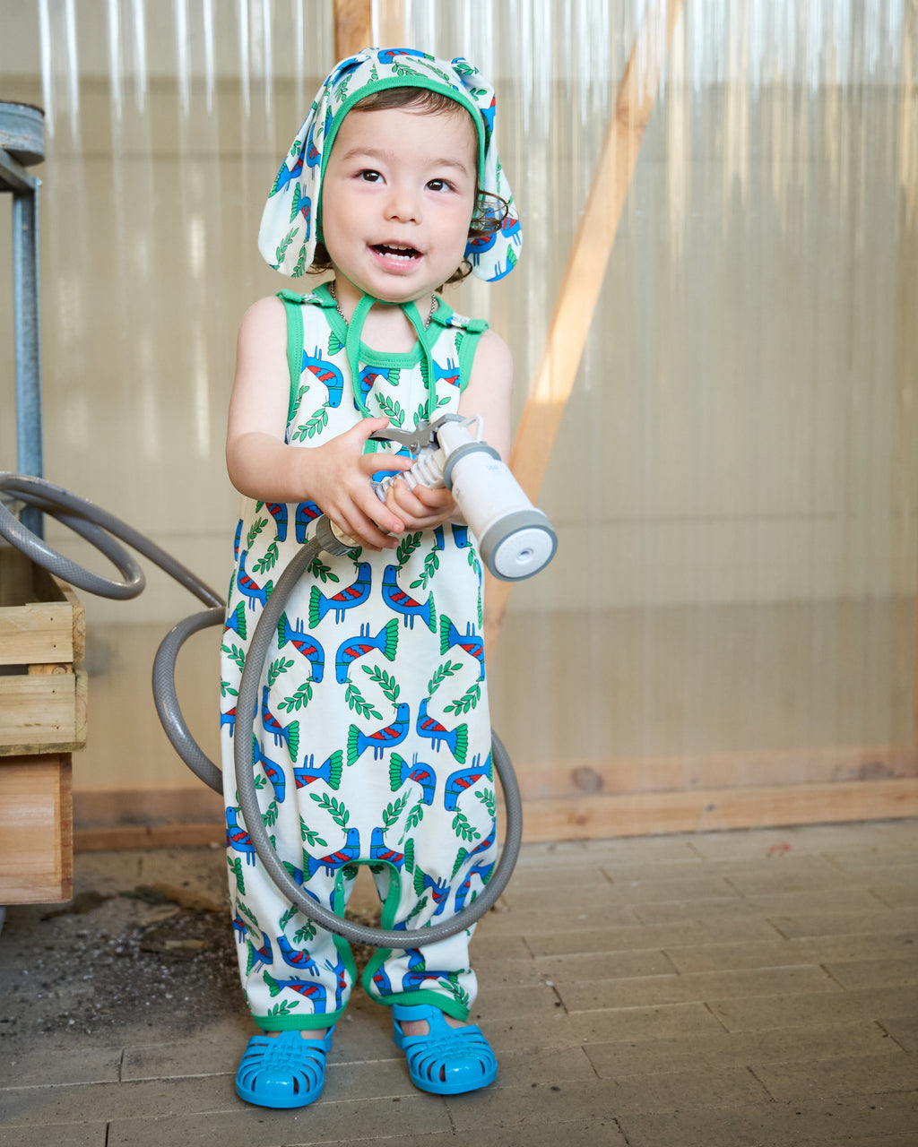 Kai Short Dungarees - Blue Bird - Ameelo