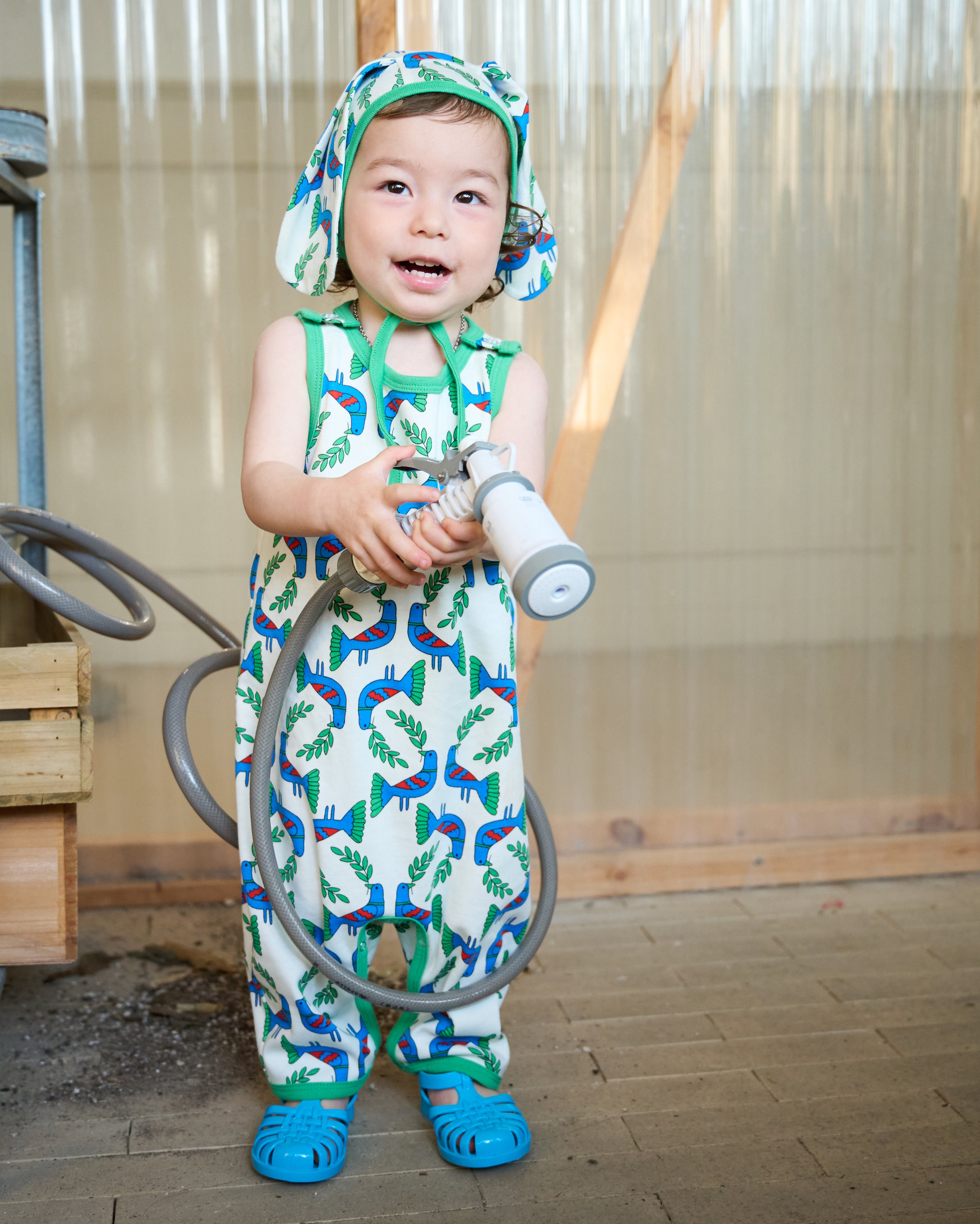 Kai Short Dungarees - Blue Bird - Ameelo
