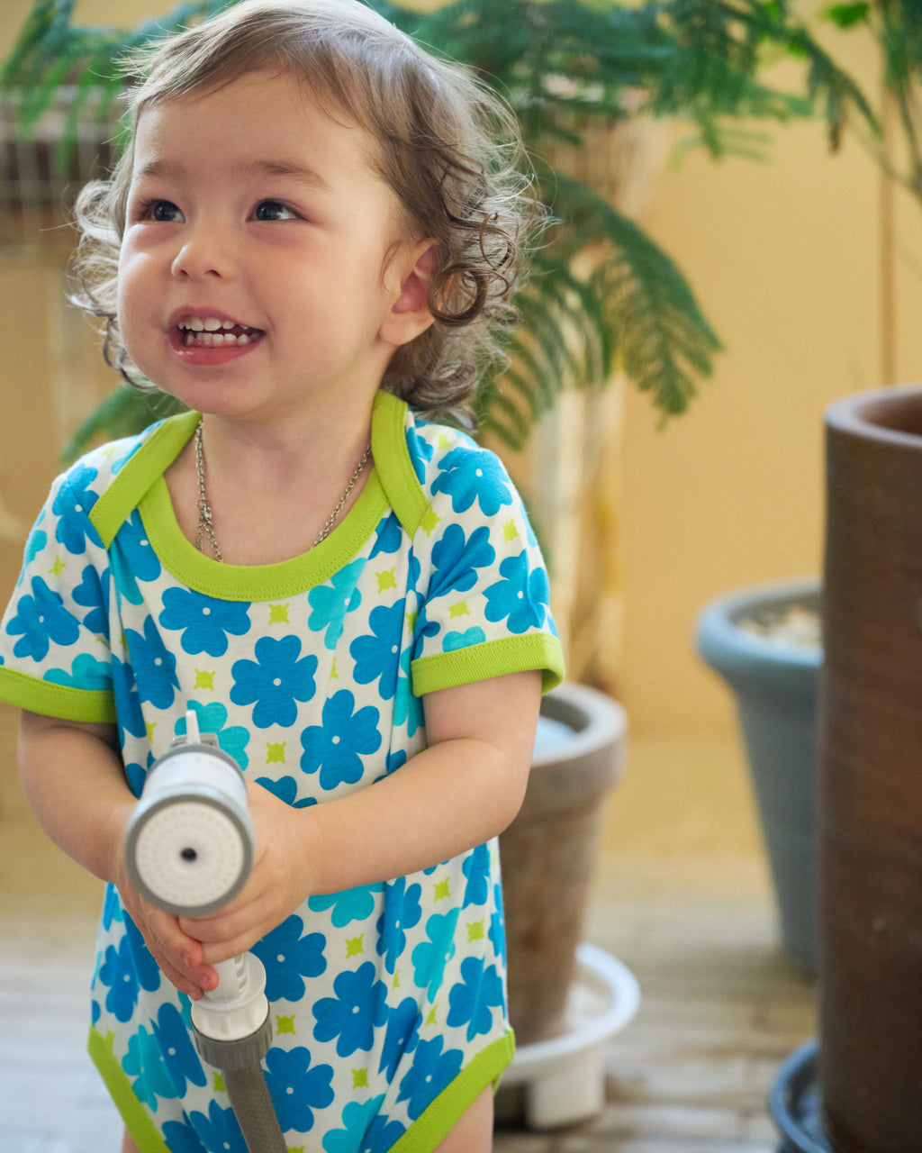 Rey Short Sleeve Bodysuit - Sky Clover - Ameelo