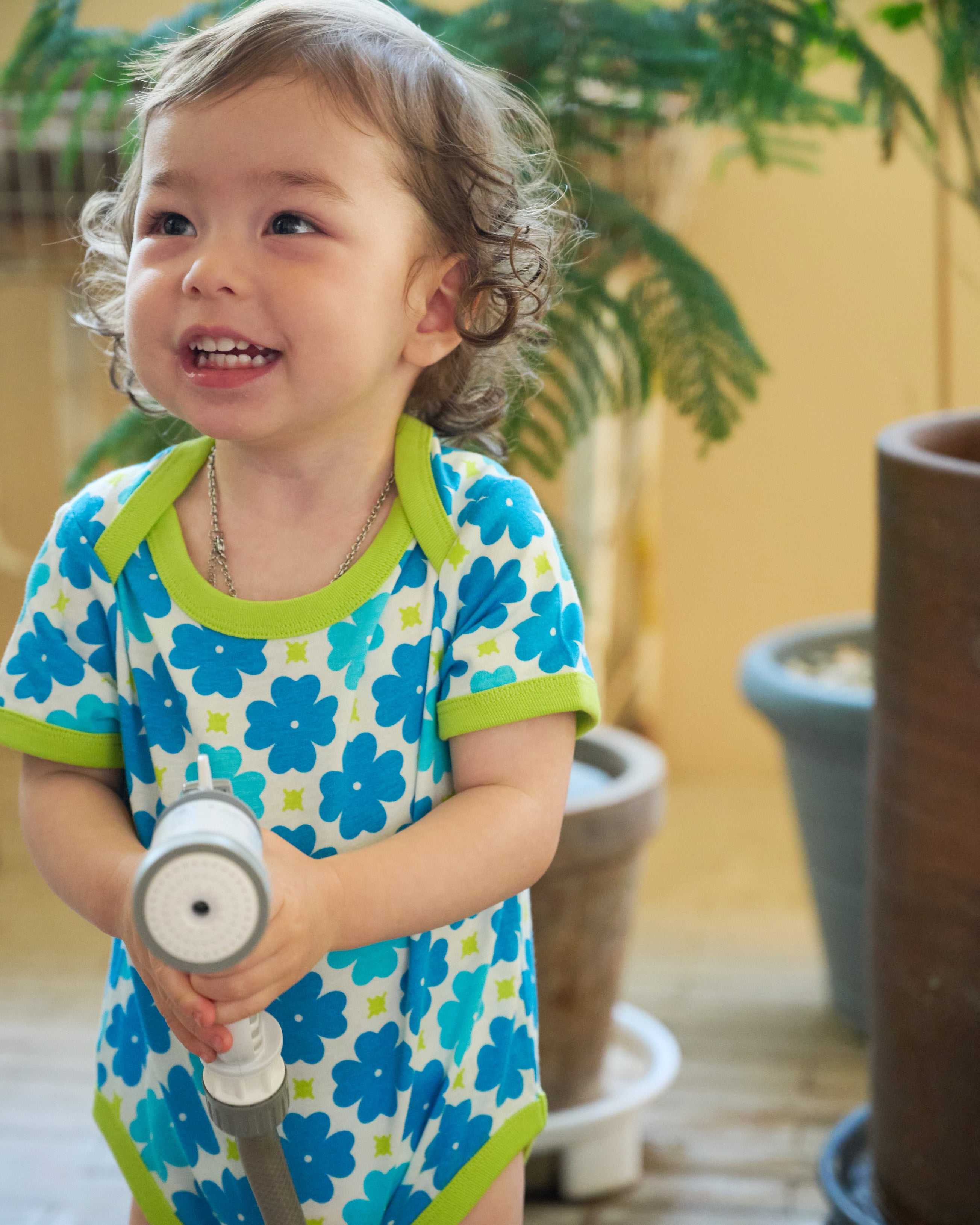 Rey Short Sleeve Bodysuit - Sky Clover - Ameelo