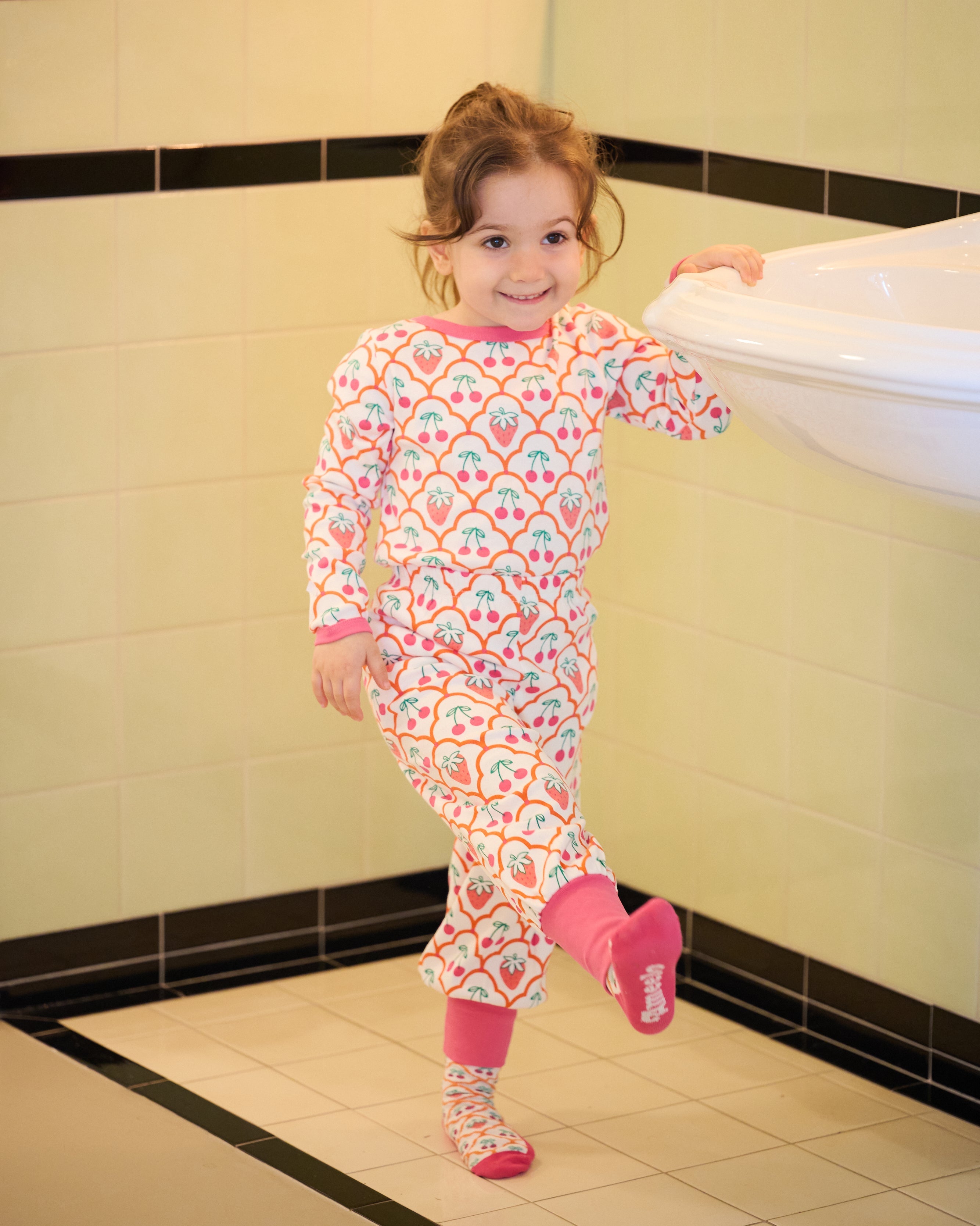 organic cotton - Asher Pants - Cherry Berry - Pants - Ameelo - baby kids clothing