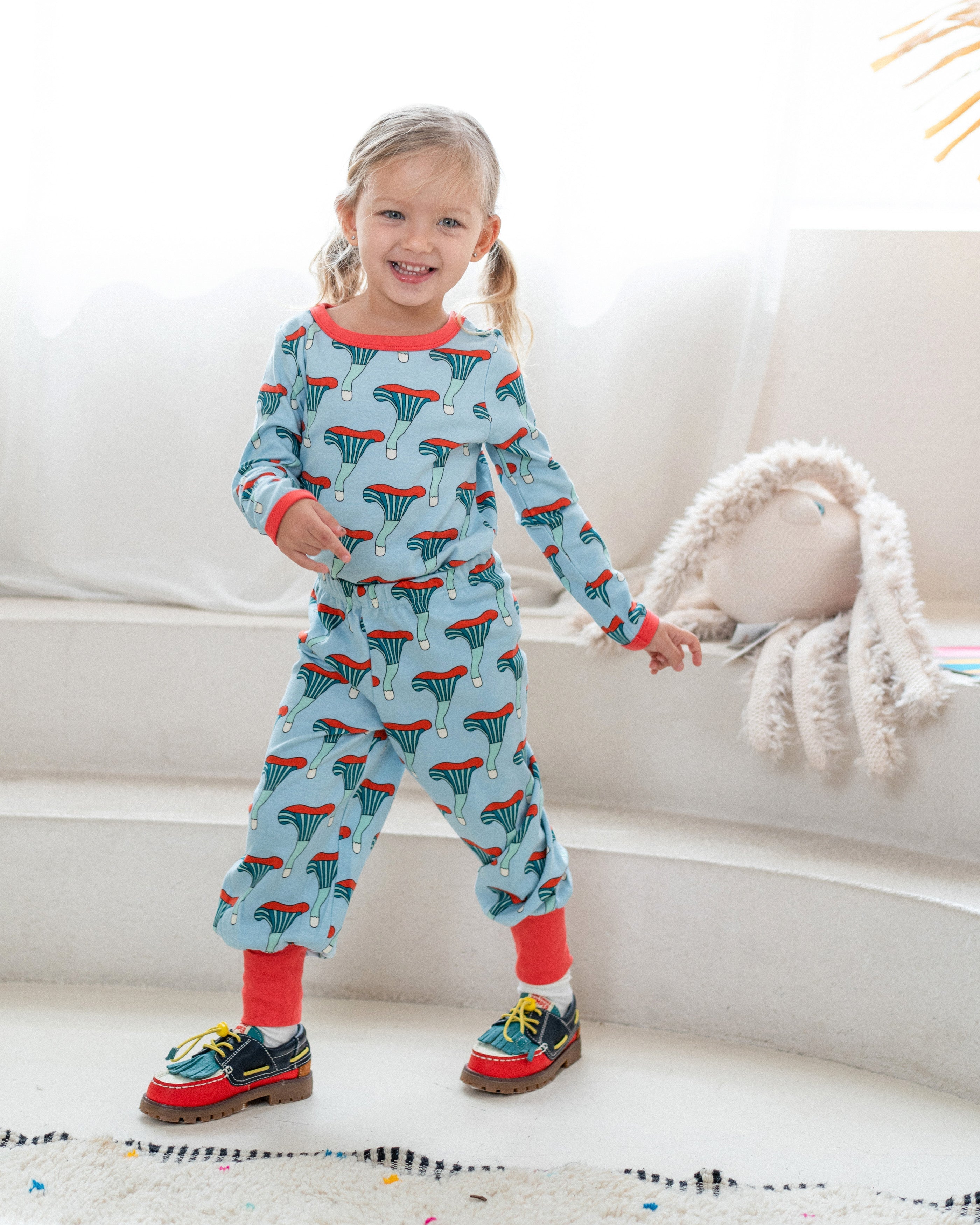 organic cotton - Avery Pants - Mushroom - Pants - Ameelo - baby kids clothing