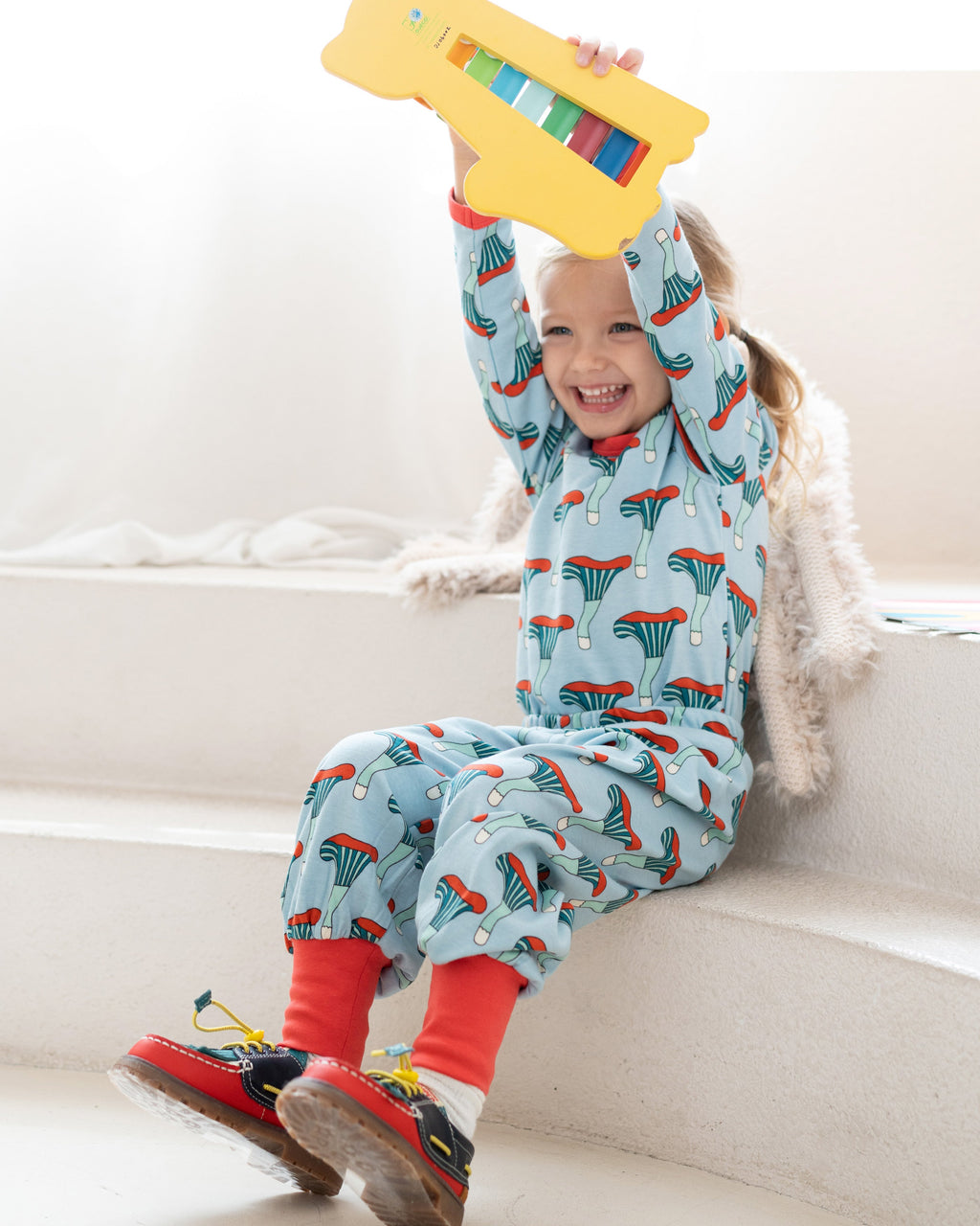 organic cotton - Avery Pants - Mushroom - Pants - Ameelo - baby kids clothing