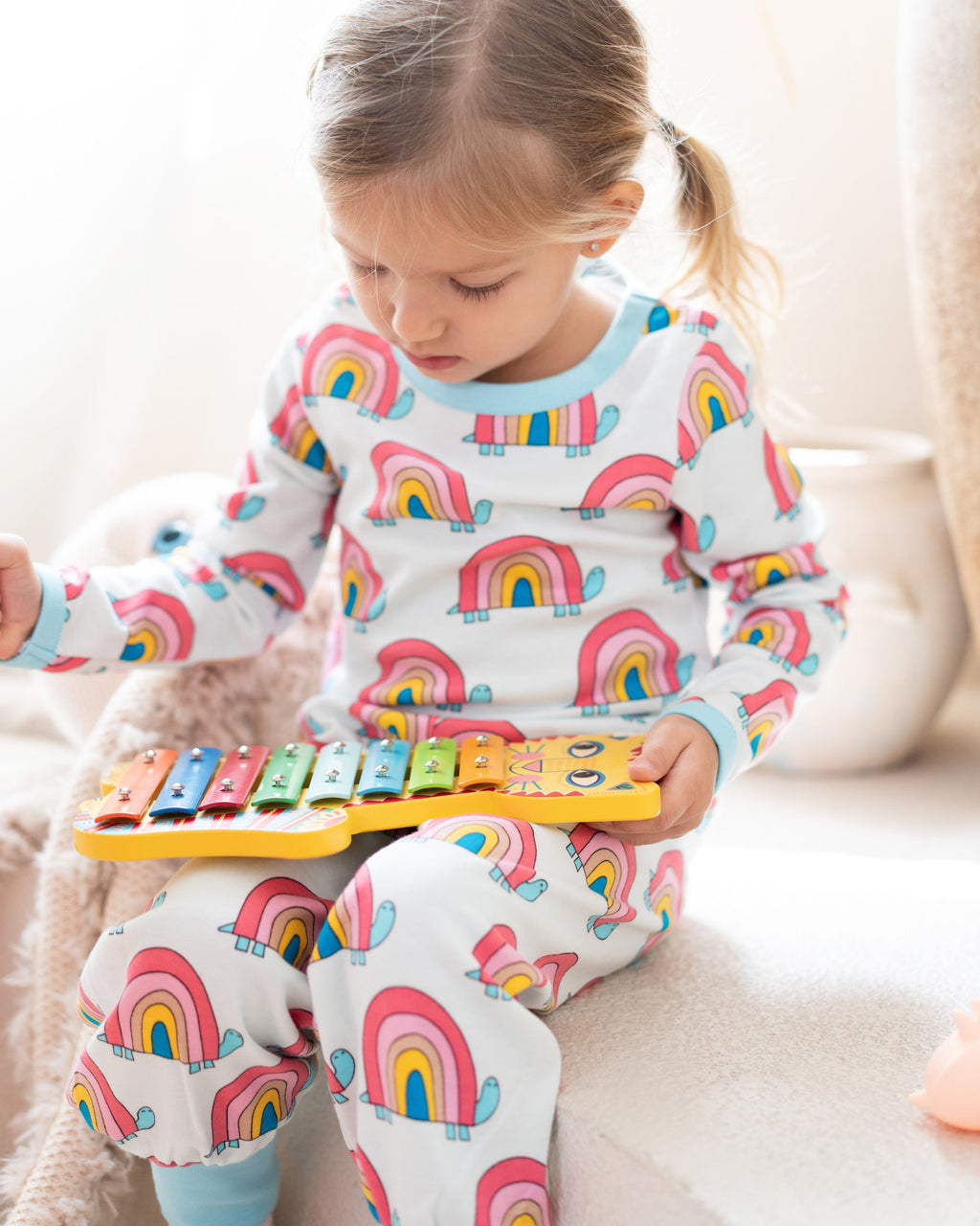 organic cotton - Avery Pants - Rainbow Turtle - Pants - Ameelo - baby kids clothing