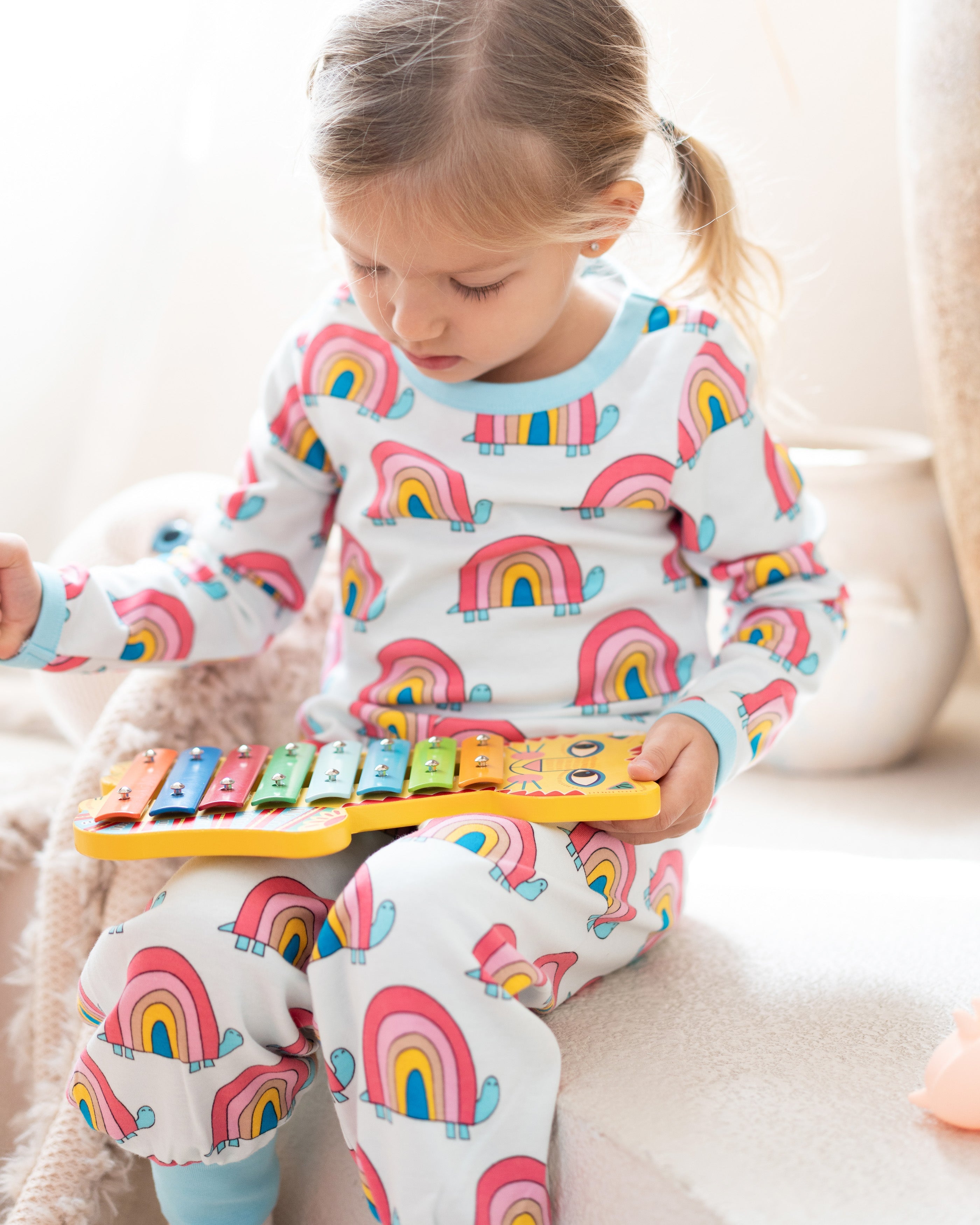 organic cotton - Avery Pants - Rainbow Turtle - Pants - Ameelo - baby kids clothing