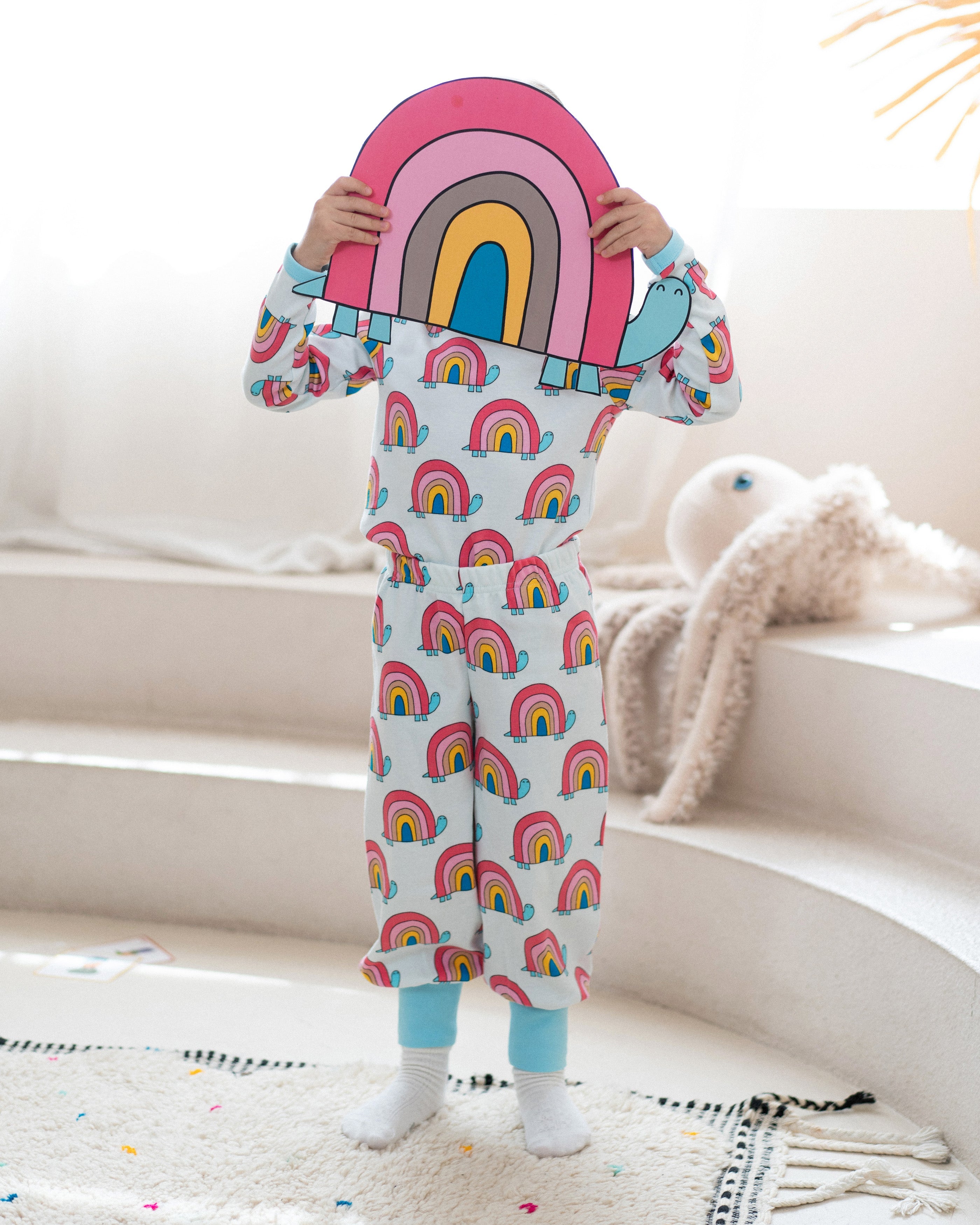 organic cotton - Avery Pants - Rainbow Turtle - Pants - Ameelo - baby kids clothing