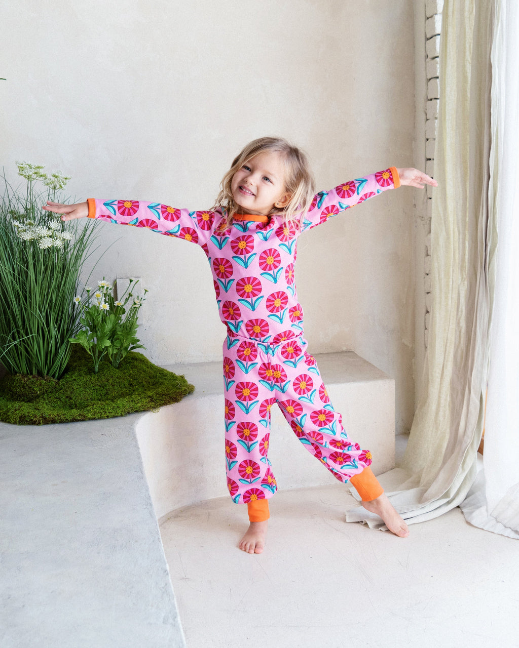 organic cotton - Avery Pants - Sunny Flower - Pants - Ameelo - baby kids clothing