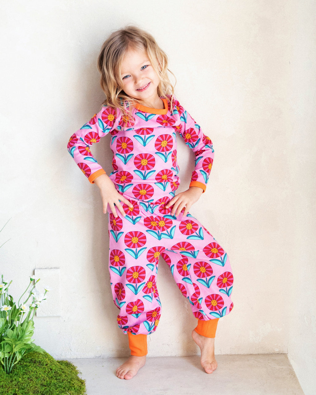 organic cotton - Avery Pants - Sunny Flower - Pants - Ameelo - baby kids clothing