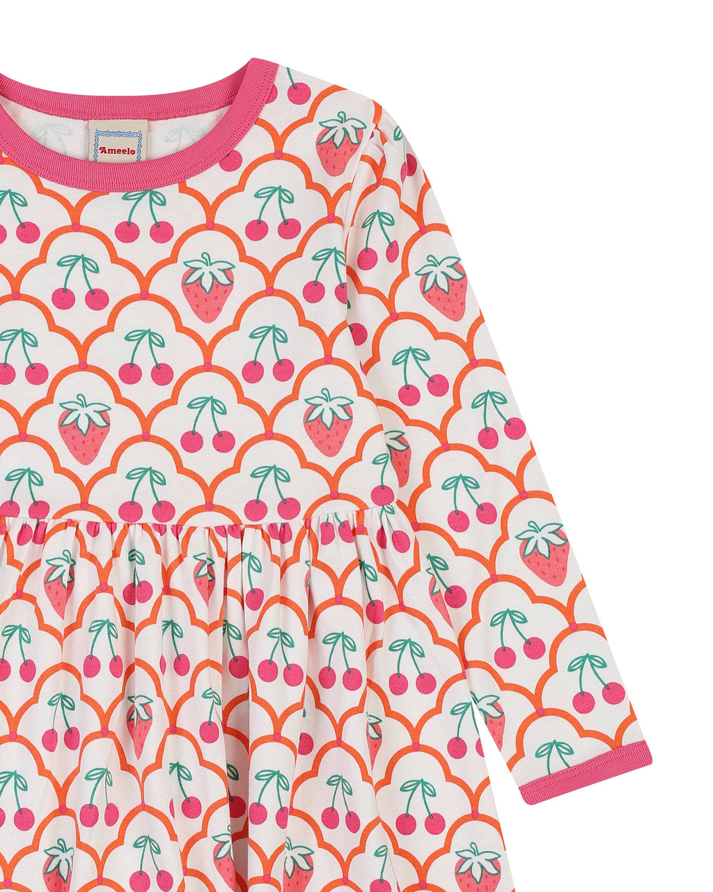 organic cotton - Ayla Dress - Cherry Berry - Dress - Ameelo - baby kids clothing