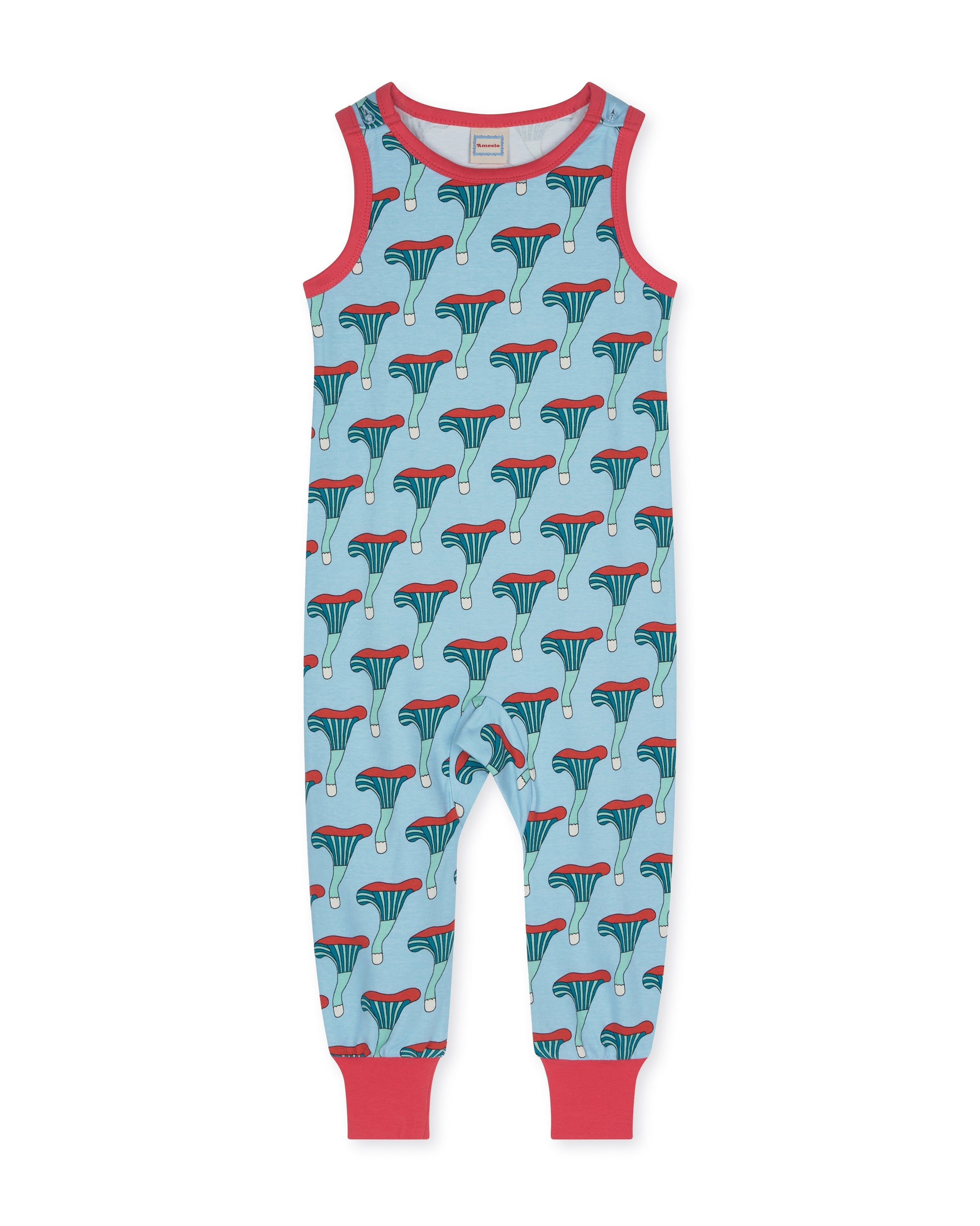 organic cotton - Billie Dungarees - Mushroom - Dungarees - Ameelo - baby kids clothing
