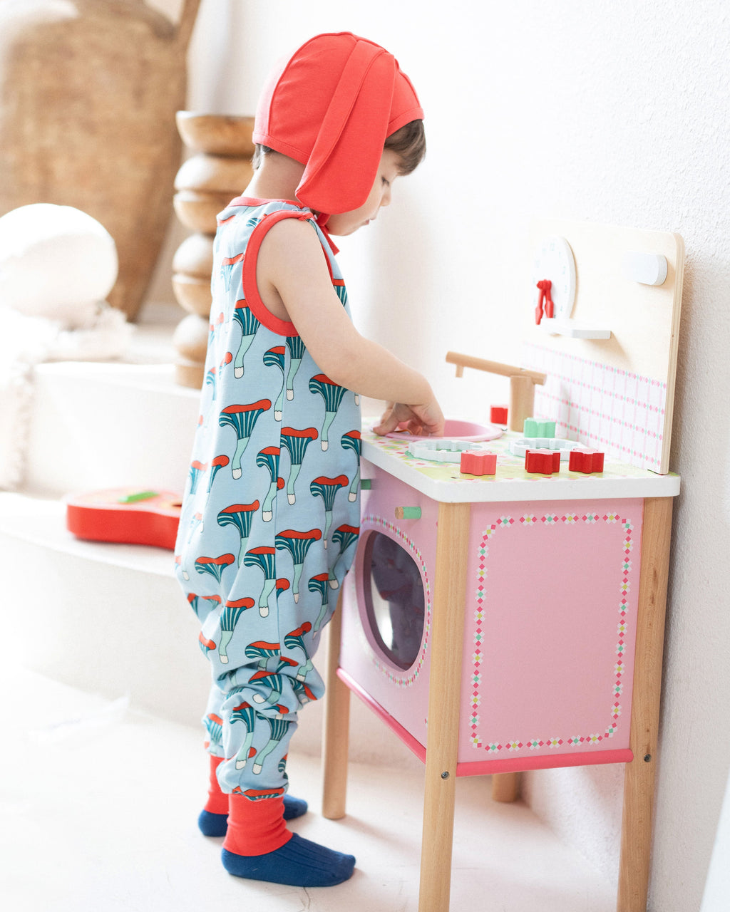 organic cotton - Billie Dungarees - Mushroom - Dungarees - Ameelo - baby kids clothing