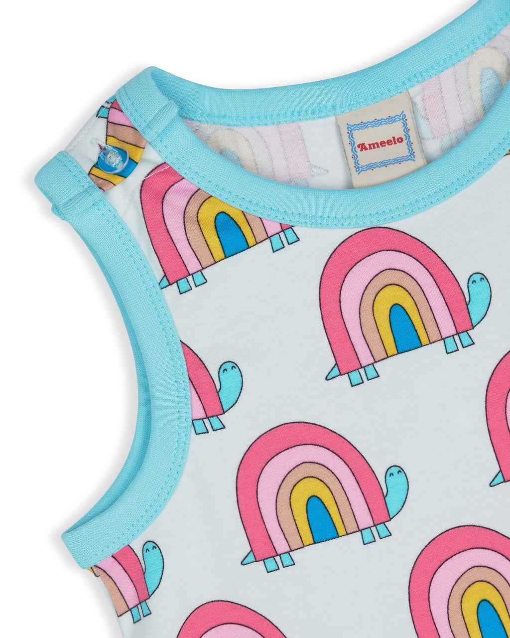 organic cotton - Billie Dungarees - Rainbow Turtle - Dungarees - Ameelo - baby kids clothing