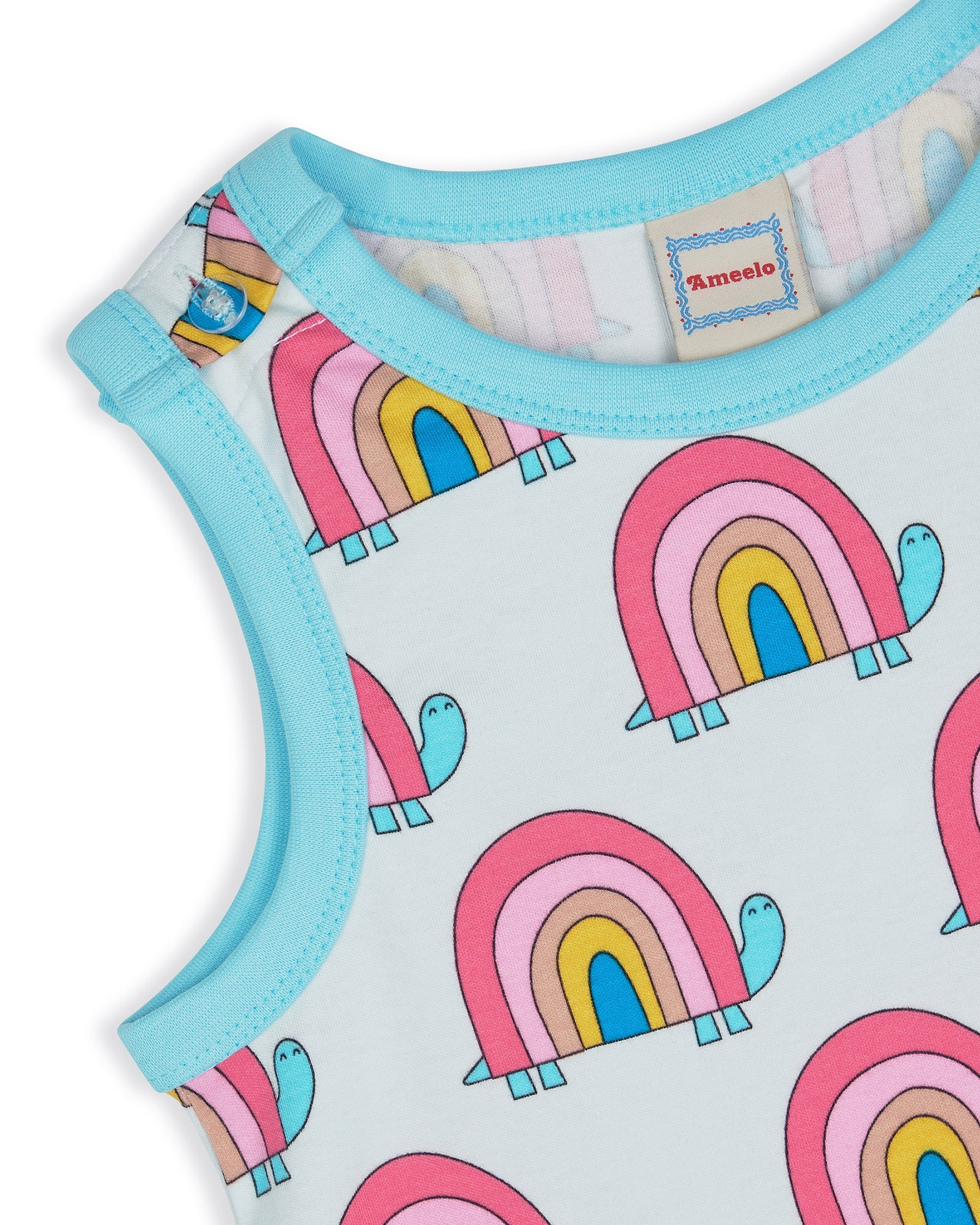 organic cotton - Billie Dungarees - Rainbow Turtle - Dungarees - Ameelo - baby kids clothing