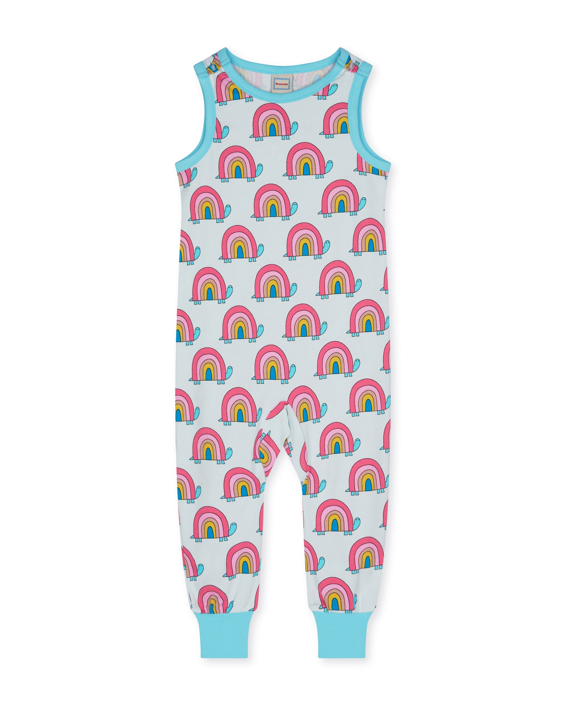 organic cotton - Billie Dungarees - Rainbow Turtle - Dungarees - Ameelo - baby kids clothing