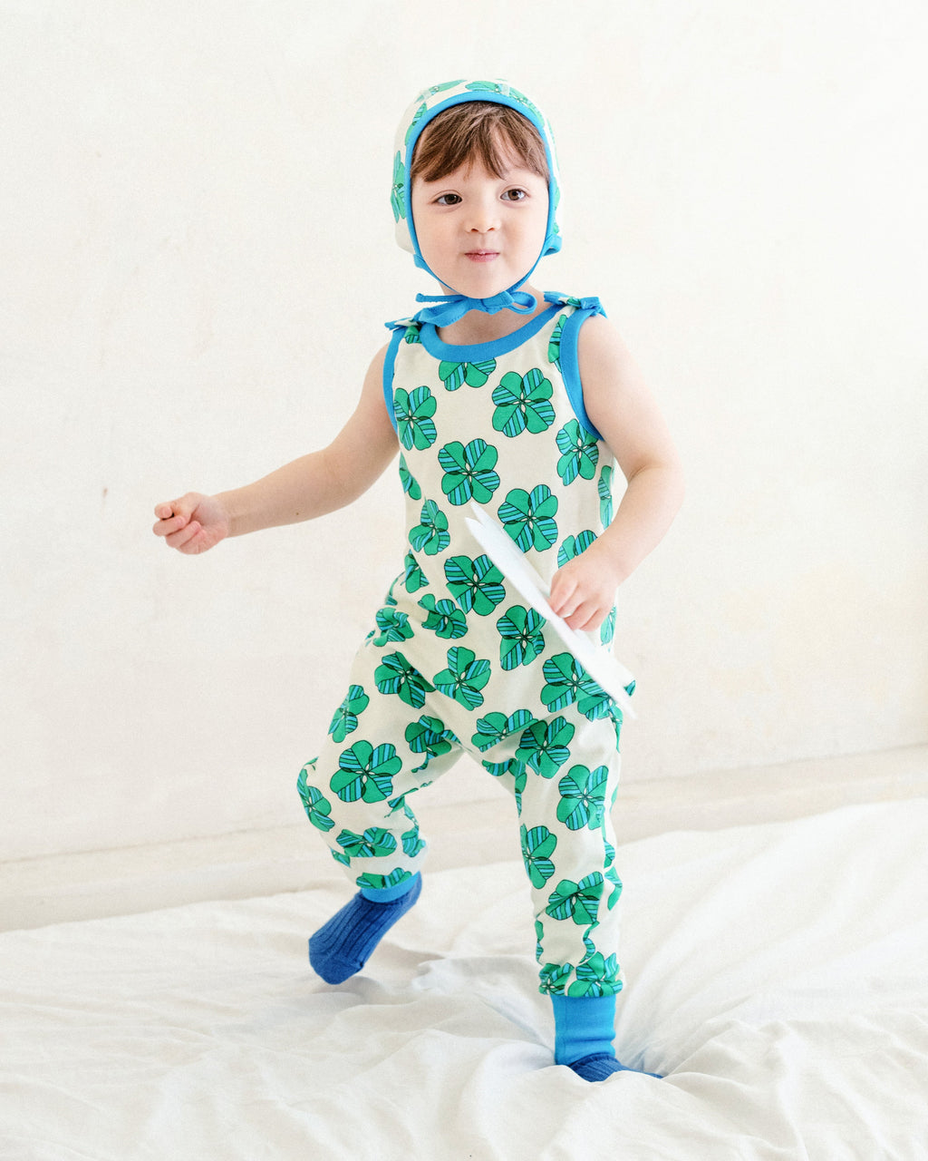 organic cotton - Billie Dungarees - Spring Clover - Dungarees - Ameelo - baby kids clothing