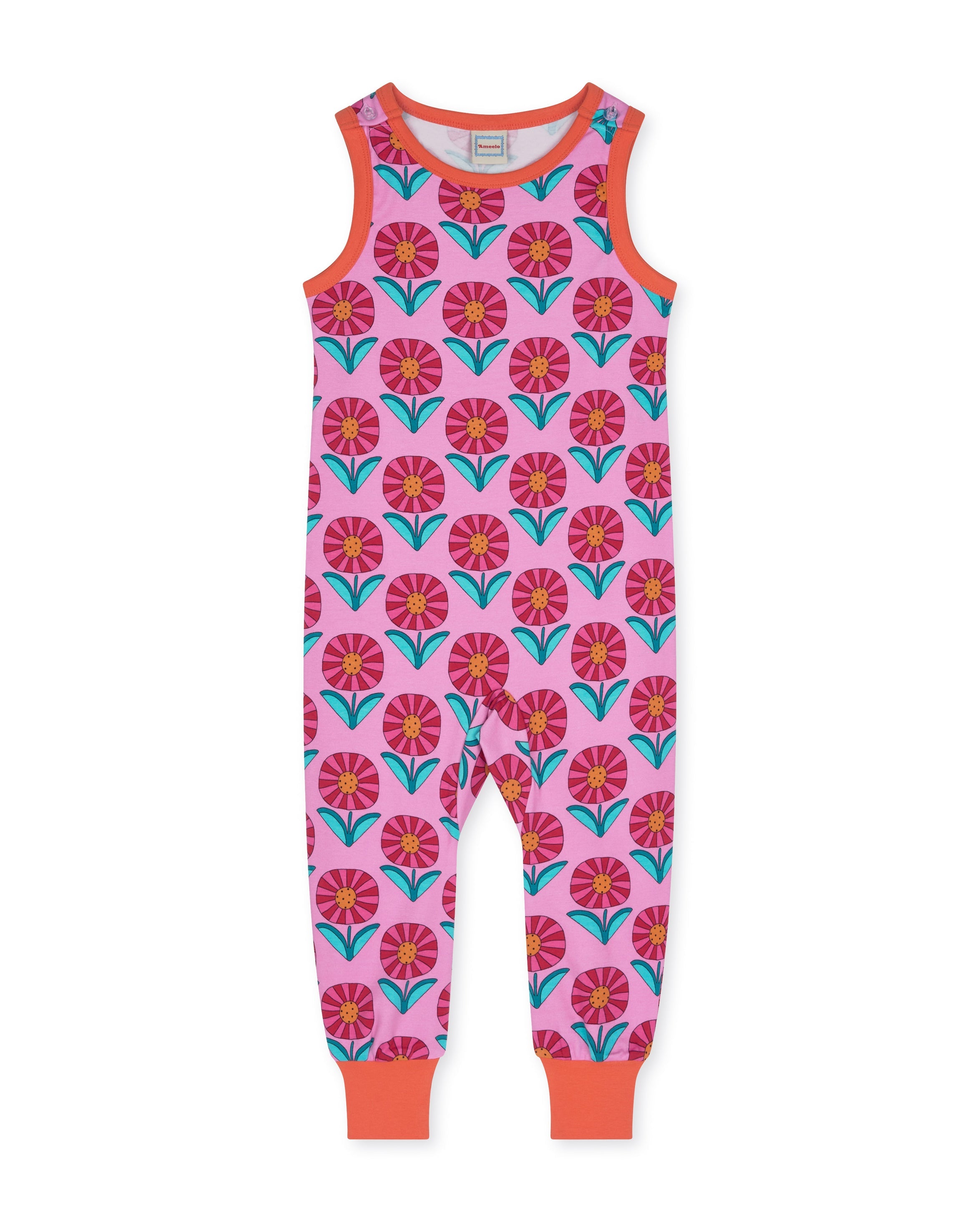organic cotton - Billie Dungarees - Sunny Flower - Dungarees - Ameelo - baby kids clothing