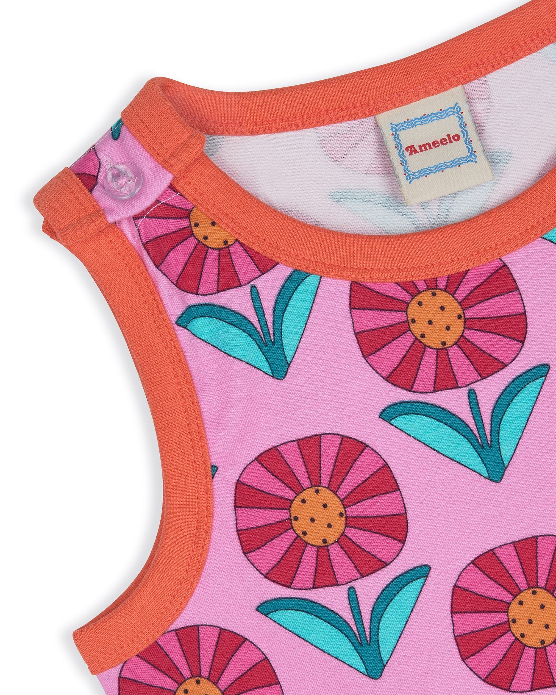 organic cotton - Billie Dungarees - Sunny Flower - Dungarees - Ameelo - baby kids clothing