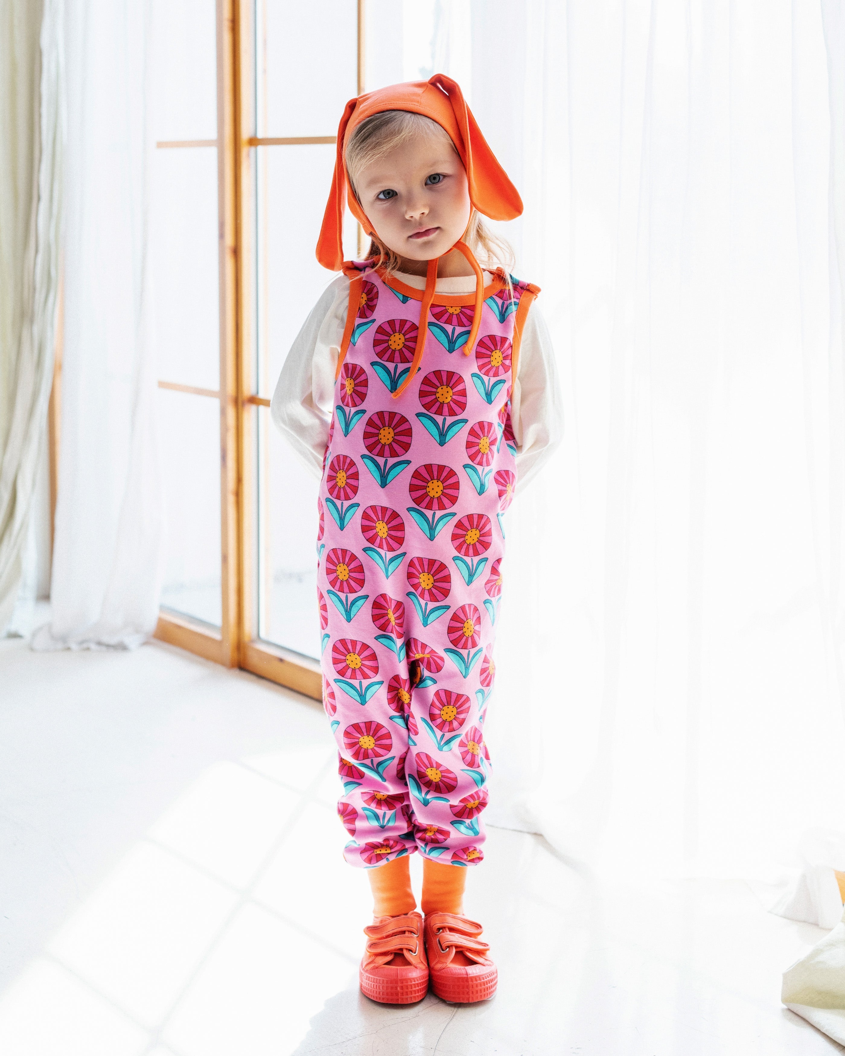 organic cotton - Billie Dungarees - Sunny Flower - Dungarees - Ameelo - baby kids clothing