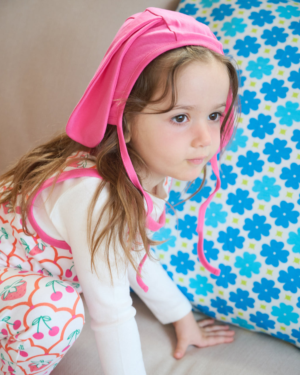 organic cotton - Bobby Bunny Bonnet - Pink - Bonnet - Ameelo - baby kids clothing
