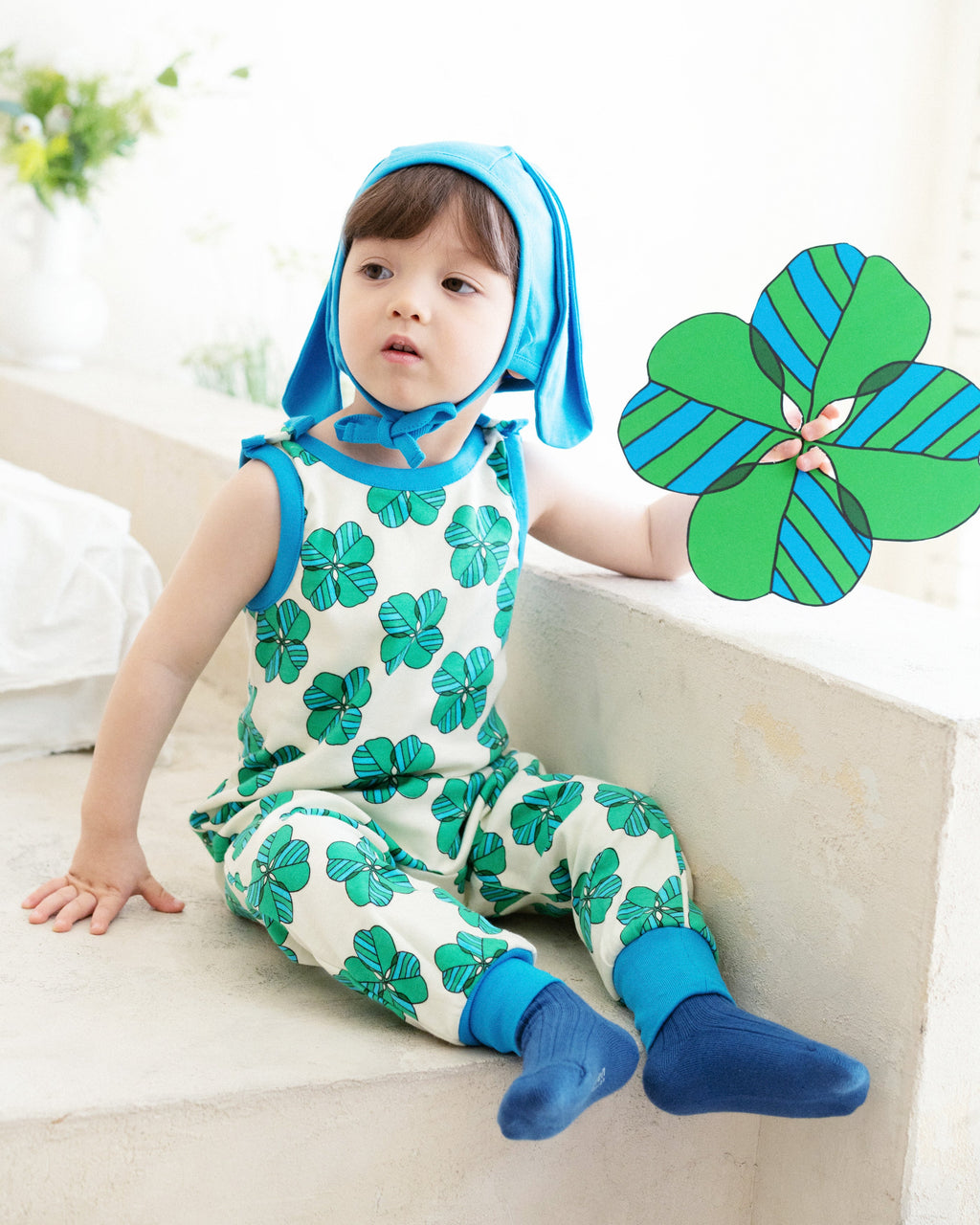 organic cotton - Bunny Bonnet - Blue - Bonnet - Ameelo - baby kids clothing