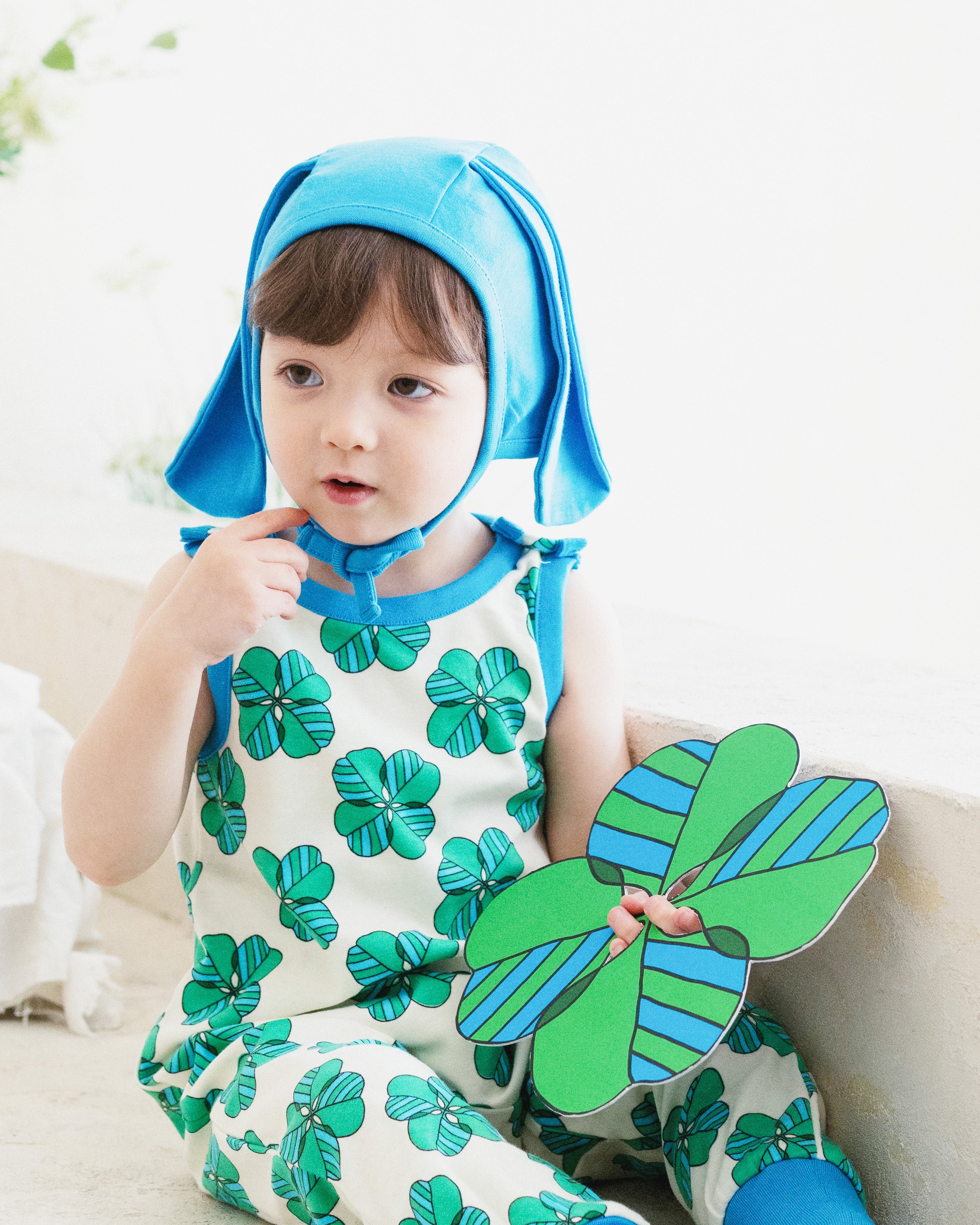 organic cotton - Bunny Bonnet - Blue - Bonnet - Ameelo - baby kids clothing