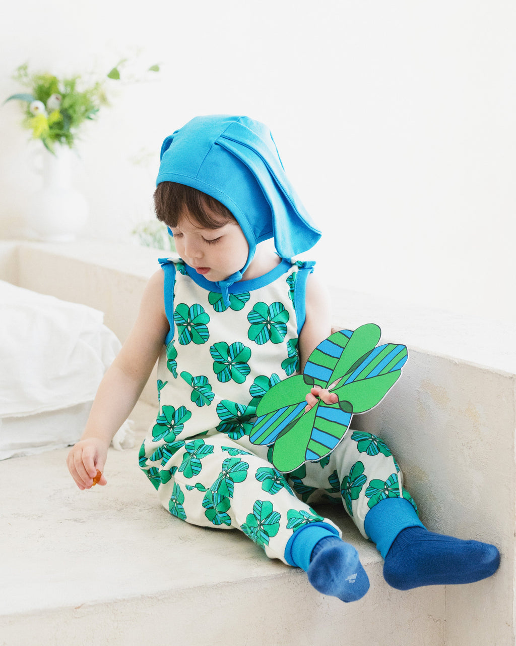 organic cotton - Bunny Bonnet - Blue - Bonnet - Ameelo - baby kids clothing