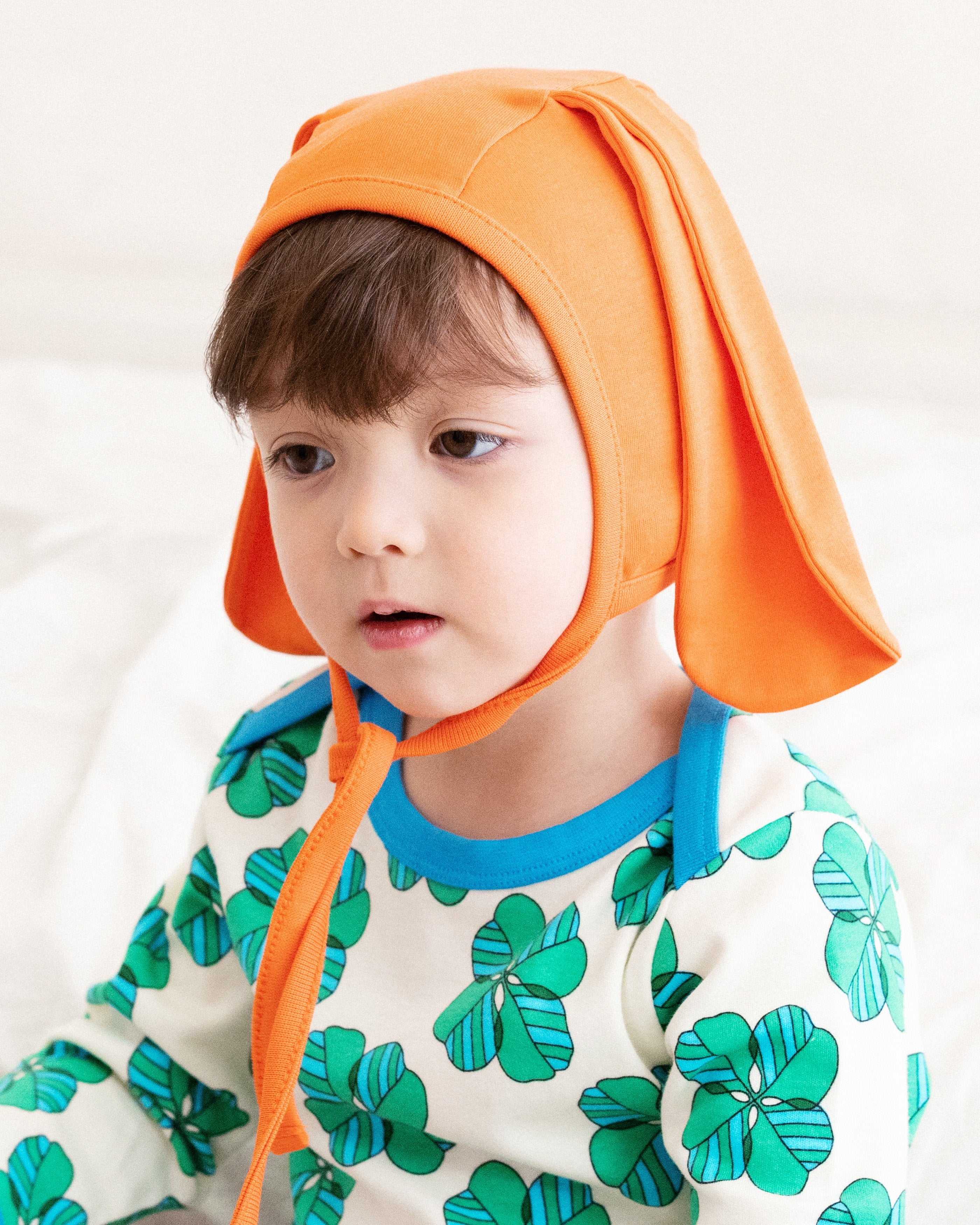 organic cotton - Bunny Bonnet - Orange - Bonnet - Ameelo - baby kids clothing
