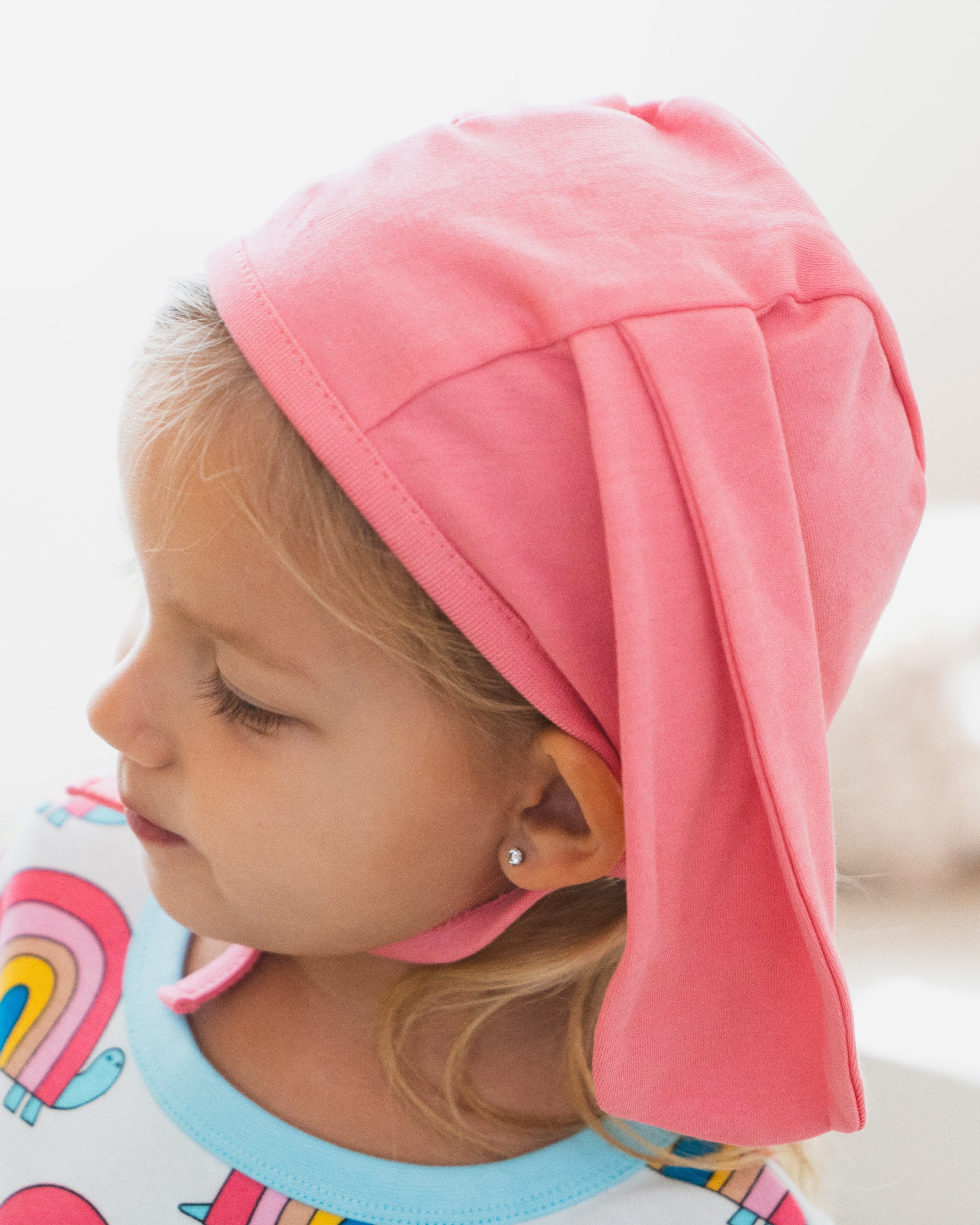 organic cotton - Bunny Bonnet - Pink - Bonnet - Ameelo - baby kids clothing