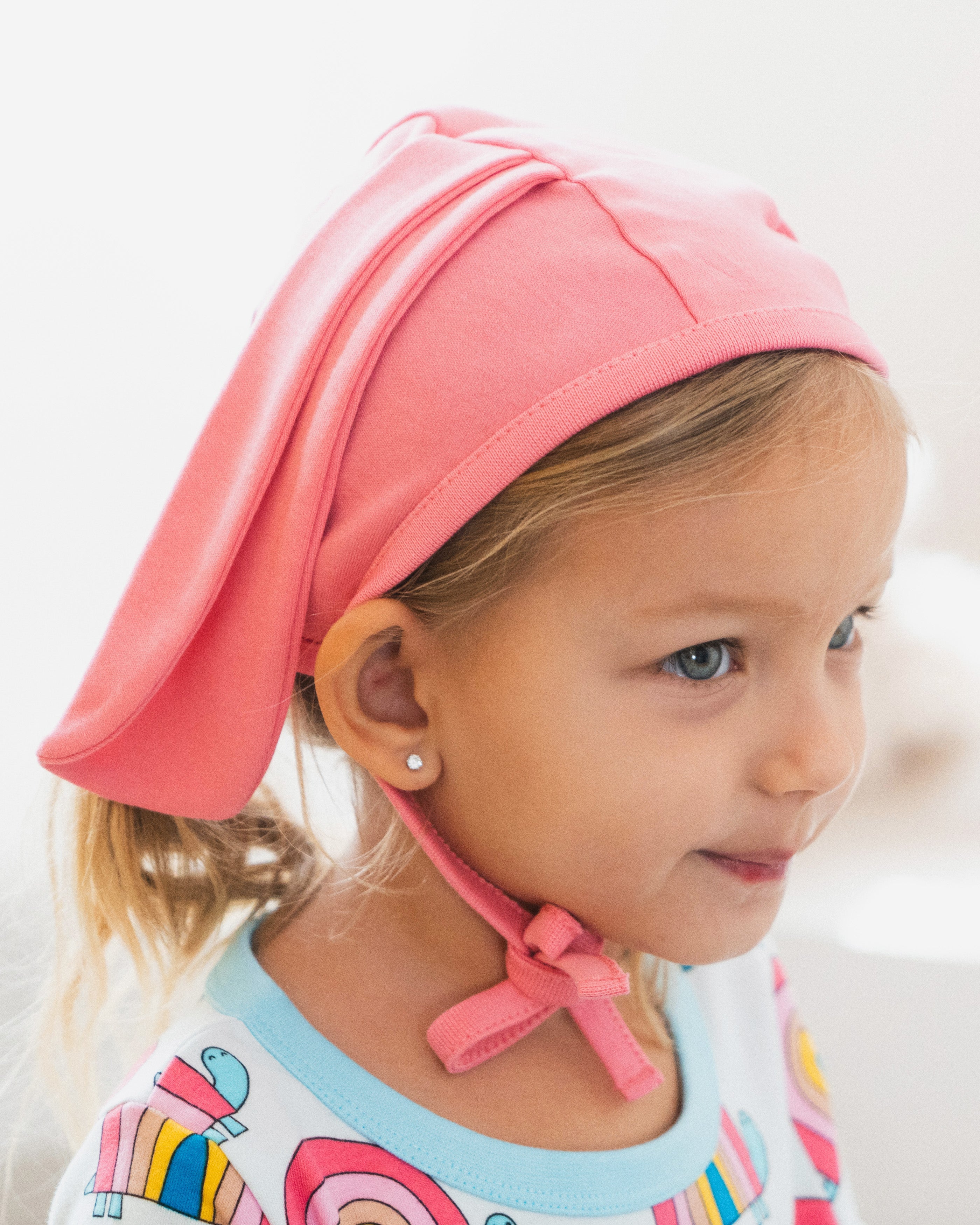 organic cotton - Bunny Bonnet - Pink - Bonnet - Ameelo - baby kids clothing