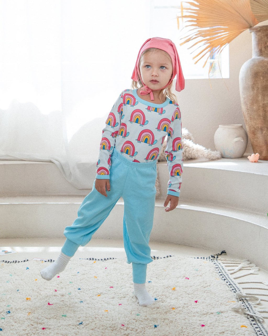 organic cotton - Bunny Bonnet - Pink - Bonnet - Ameelo - baby kids clothing