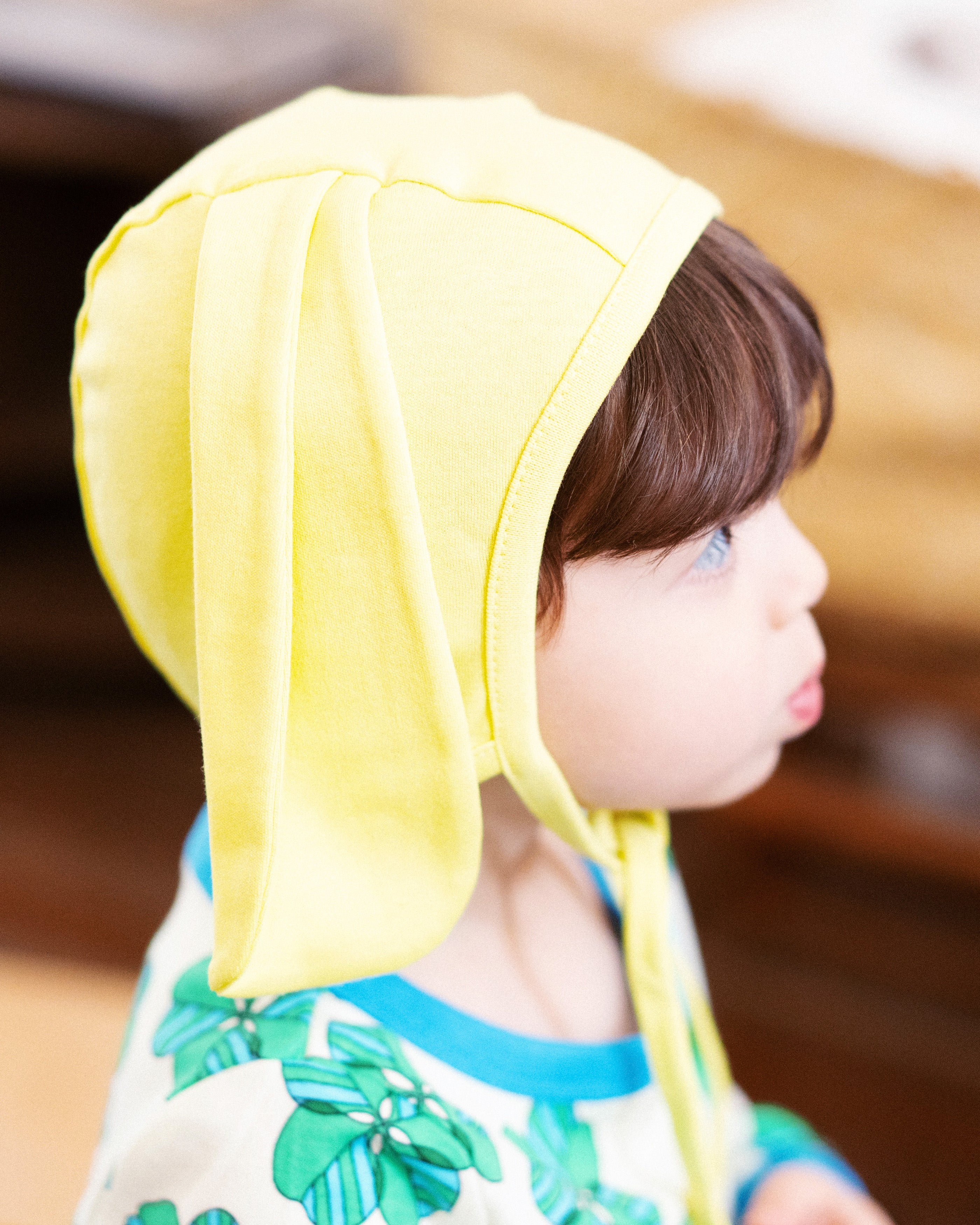 organic cotton - Bunny Bonnet - Yellow - Bonnet - Ameelo - baby kids clothing