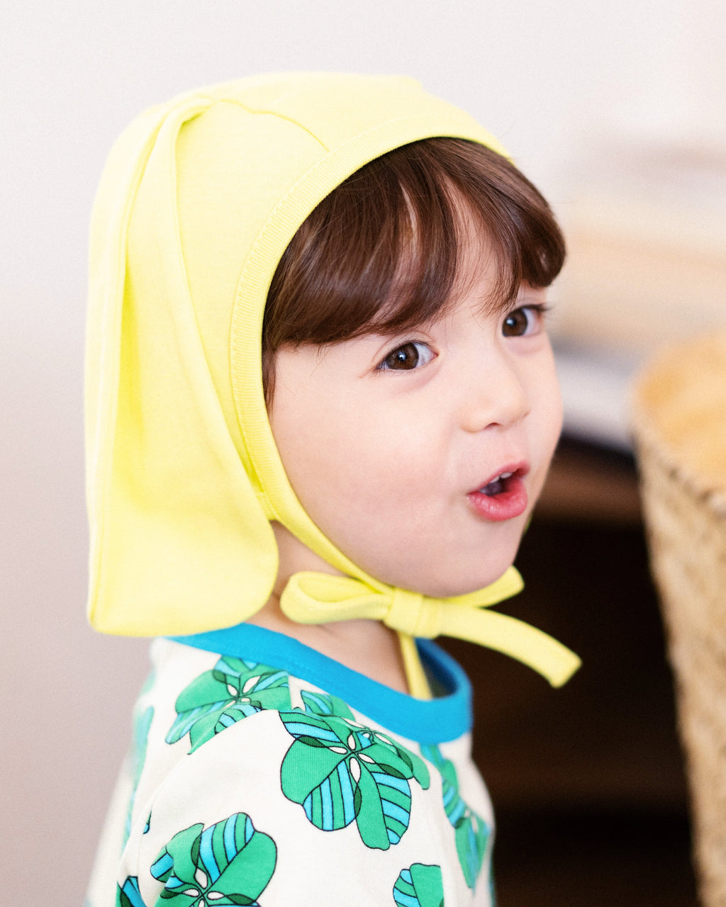 organic cotton - Bunny Bonnet - Yellow - Bonnet - Ameelo - baby kids clothing
