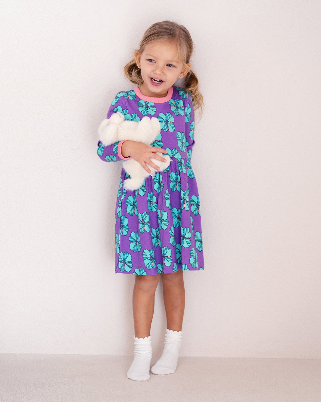 organic cotton - Emma Dress - Chilling Clover - Dress - Ameelo - baby kids clothing