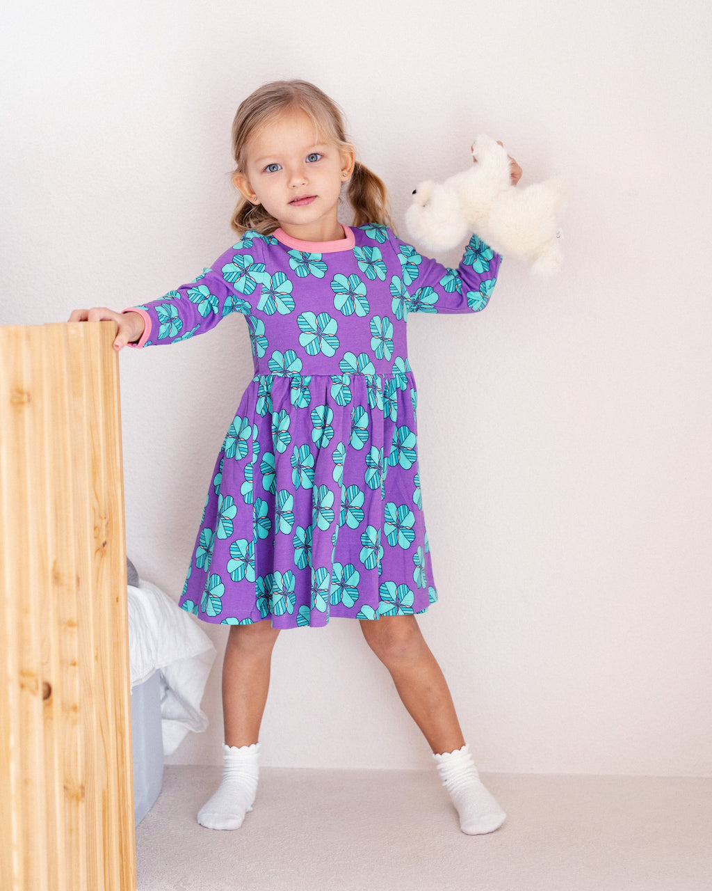organic cotton - Emma Dress - Chilling Clover - Dress - Ameelo - baby kids clothing