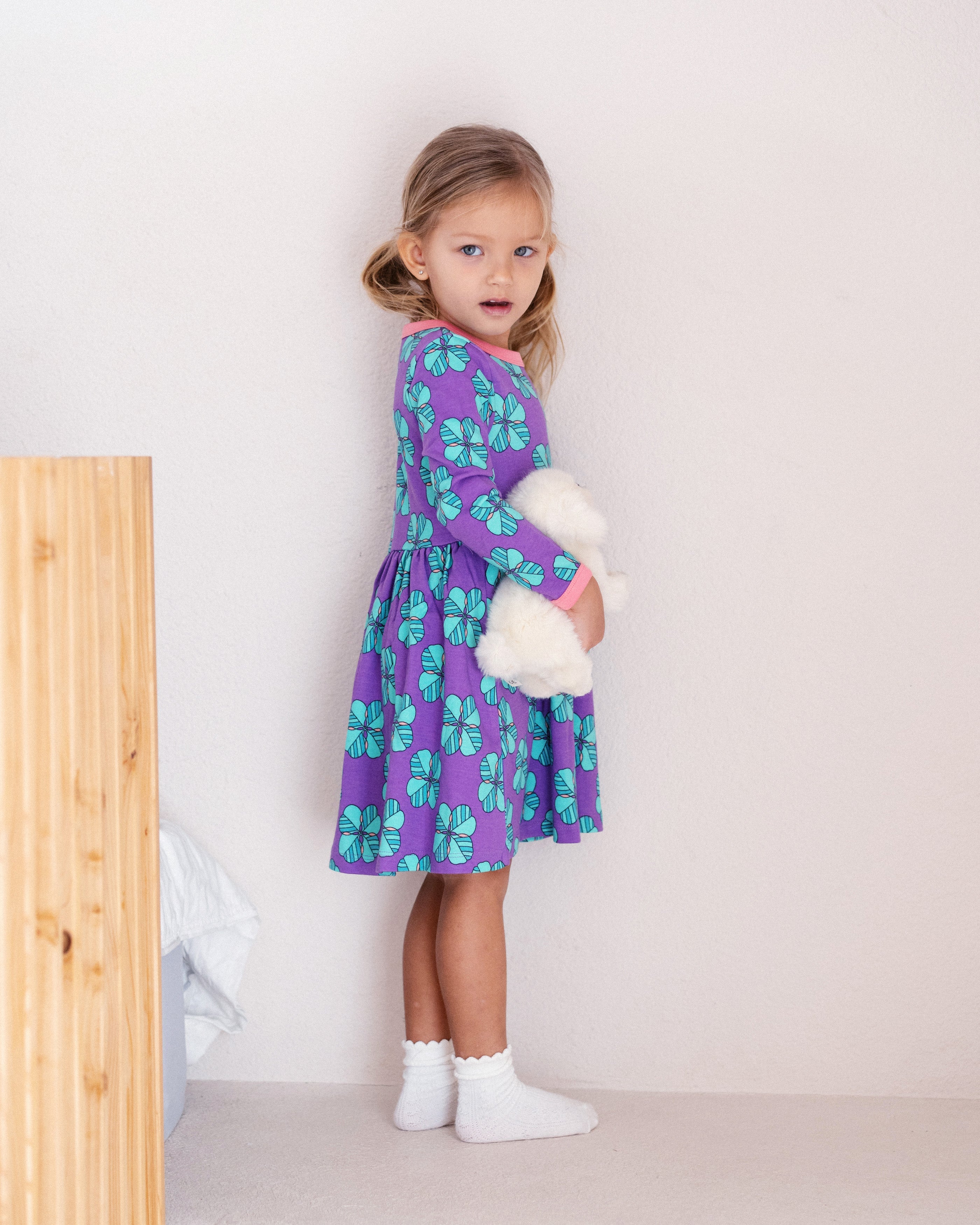 organic cotton - Emma Dress - Chilling Clover - Dress - Ameelo - baby kids clothing