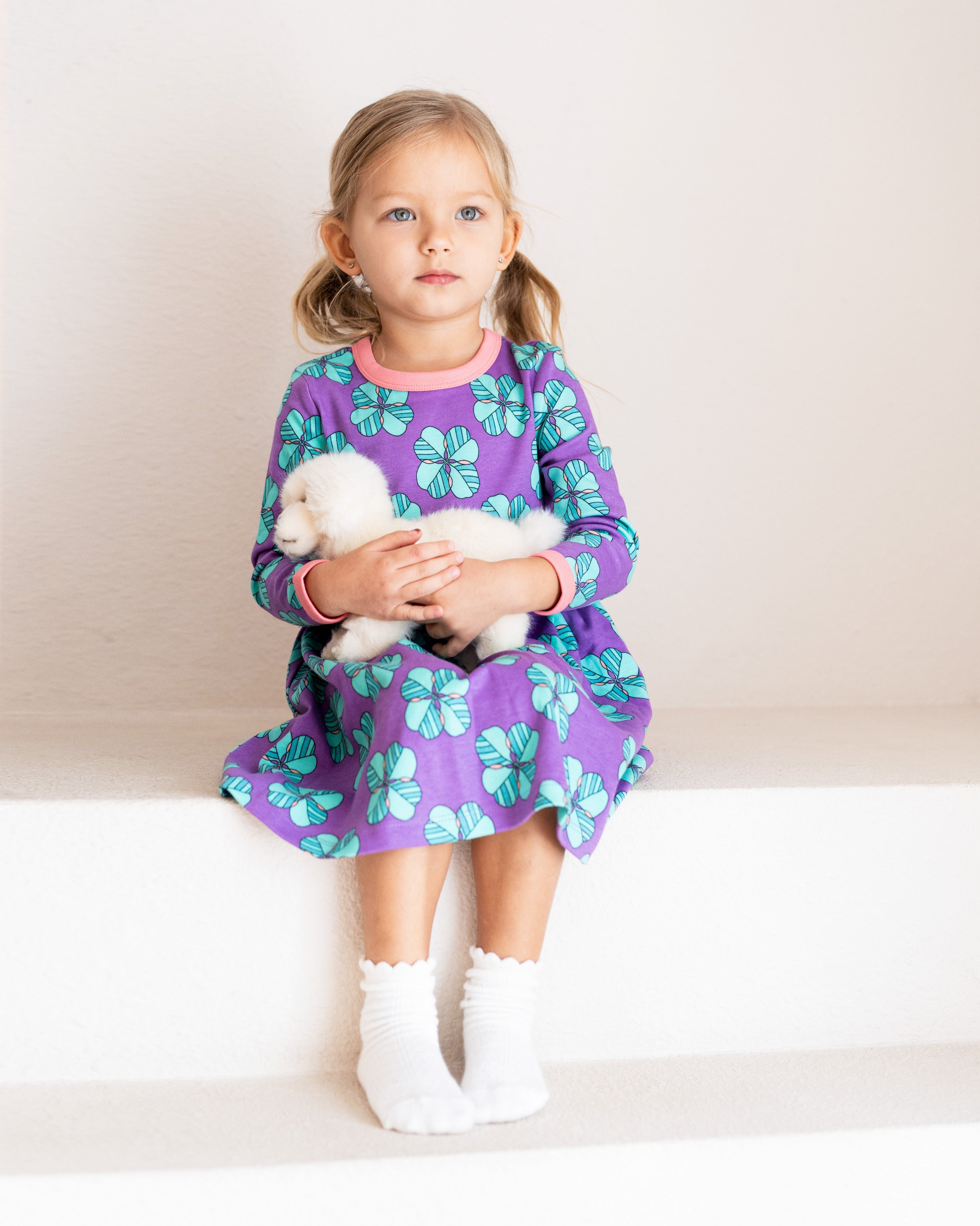 organic cotton - Emma Dress - Chilling Clover - Dress - Ameelo - baby kids clothing