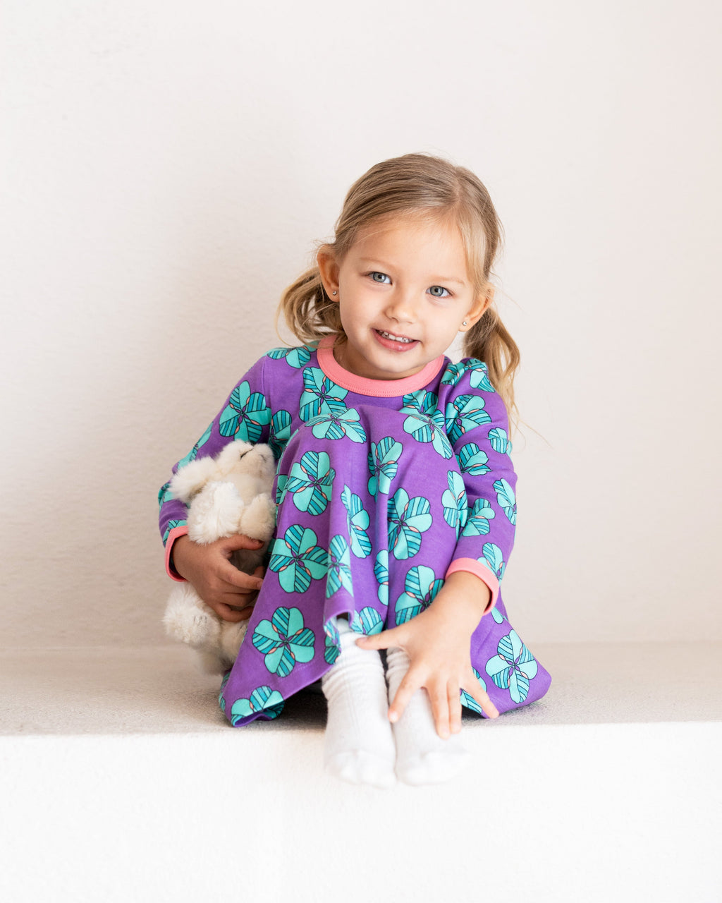 organic cotton - Emma Dress - Chilling Clover - Dress - Ameelo - baby kids clothing
