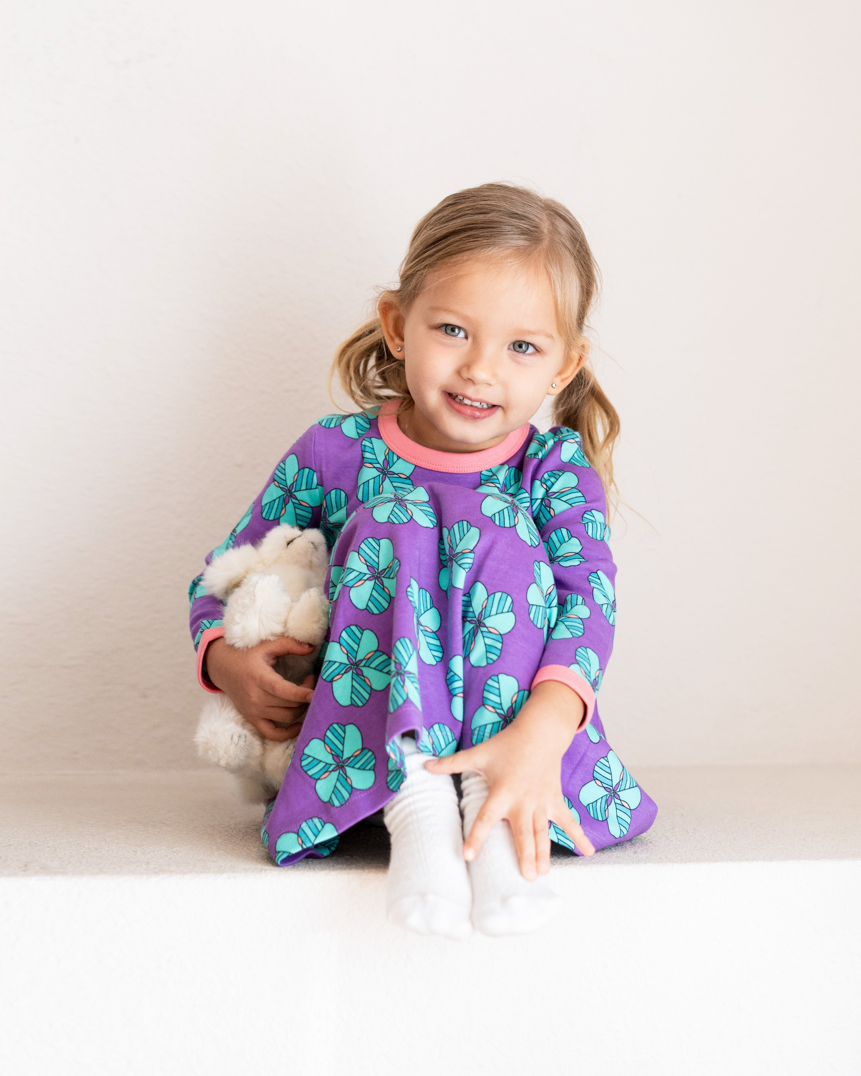 organic cotton - Emma Dress - Chilling Clover - Dress - Ameelo - baby kids clothing