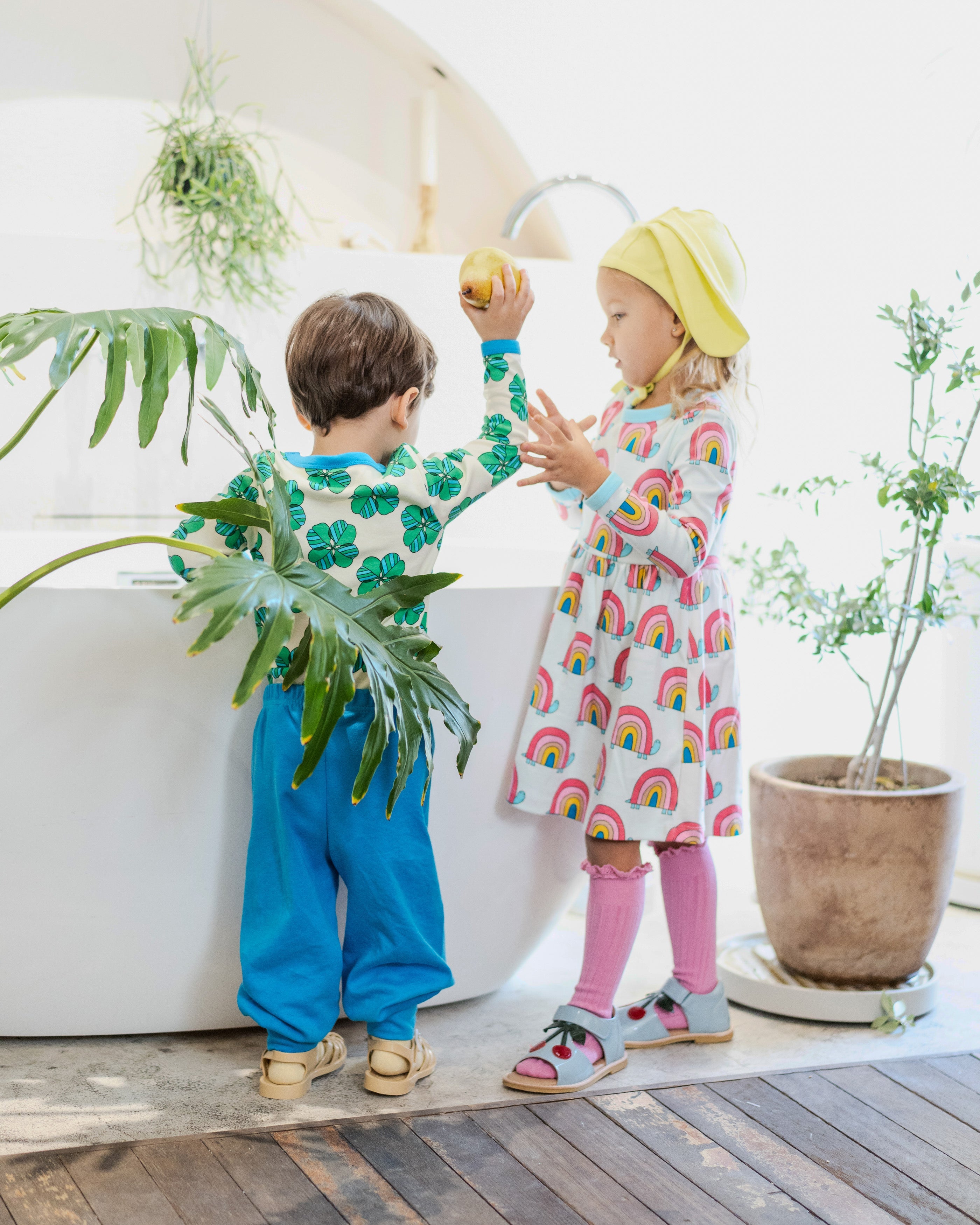 organic cotton - Emma Dress - Rainbow Turtle - Dress - Ameelo - baby kids clothing