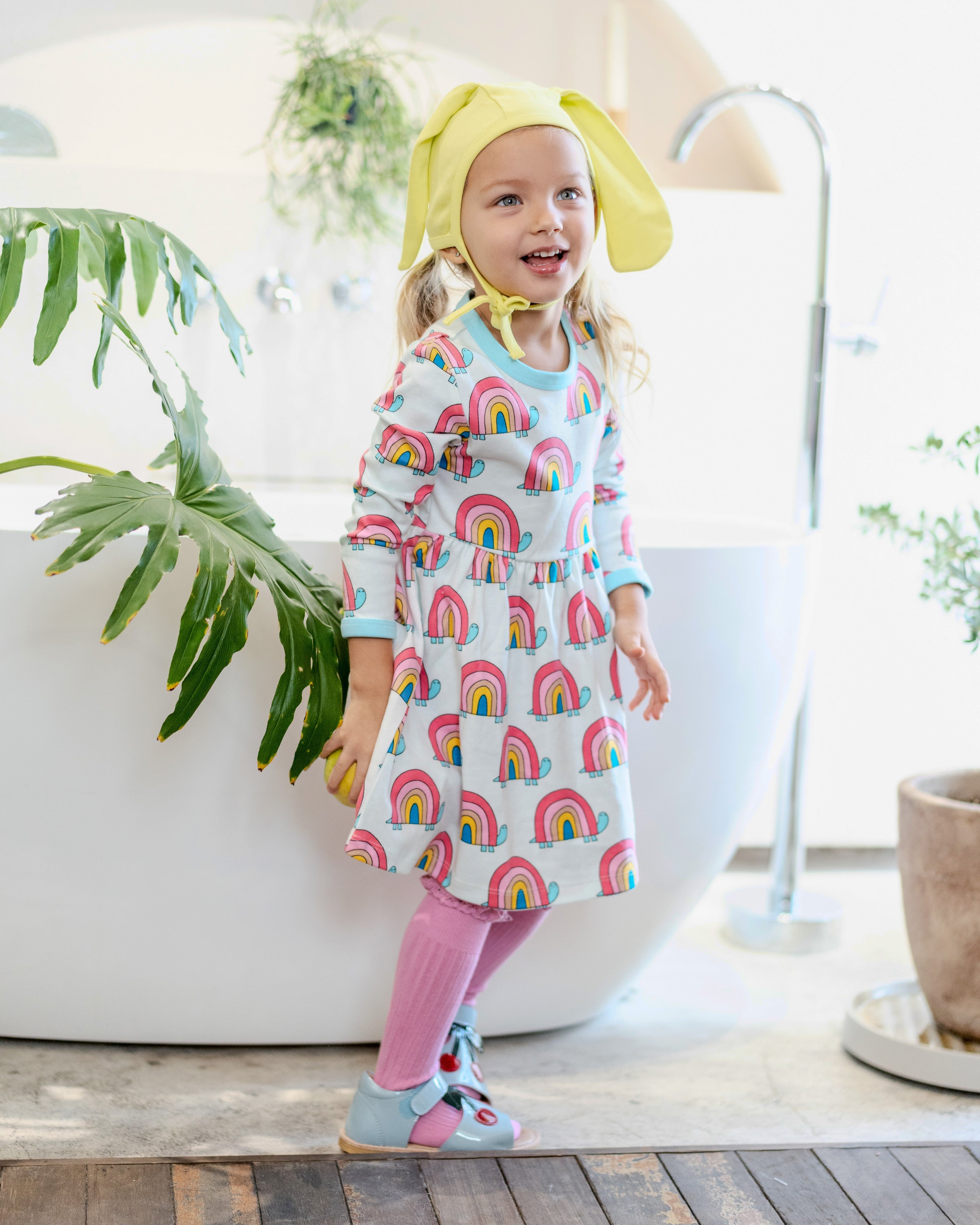 organic cotton - Emma Dress - Rainbow Turtle - Dress - Ameelo - baby kids clothing