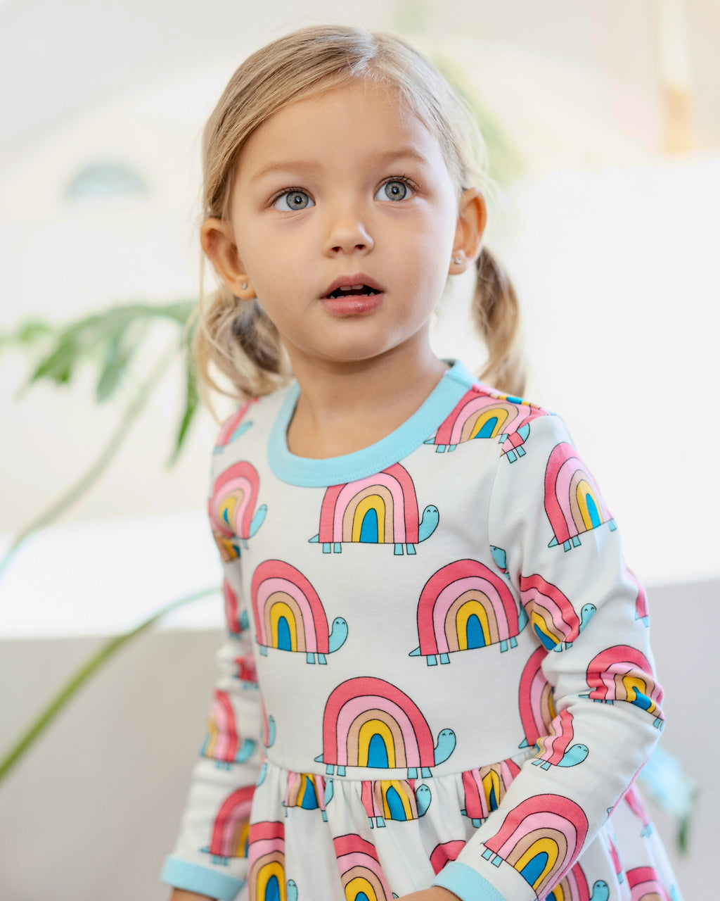 organic cotton - Emma Dress - Rainbow Turtle - Dress - Ameelo - baby kids clothing