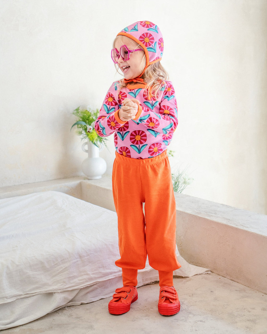 organic cotton - Hayden Pants - Orange - Pants - Ameelo - baby kids clothing