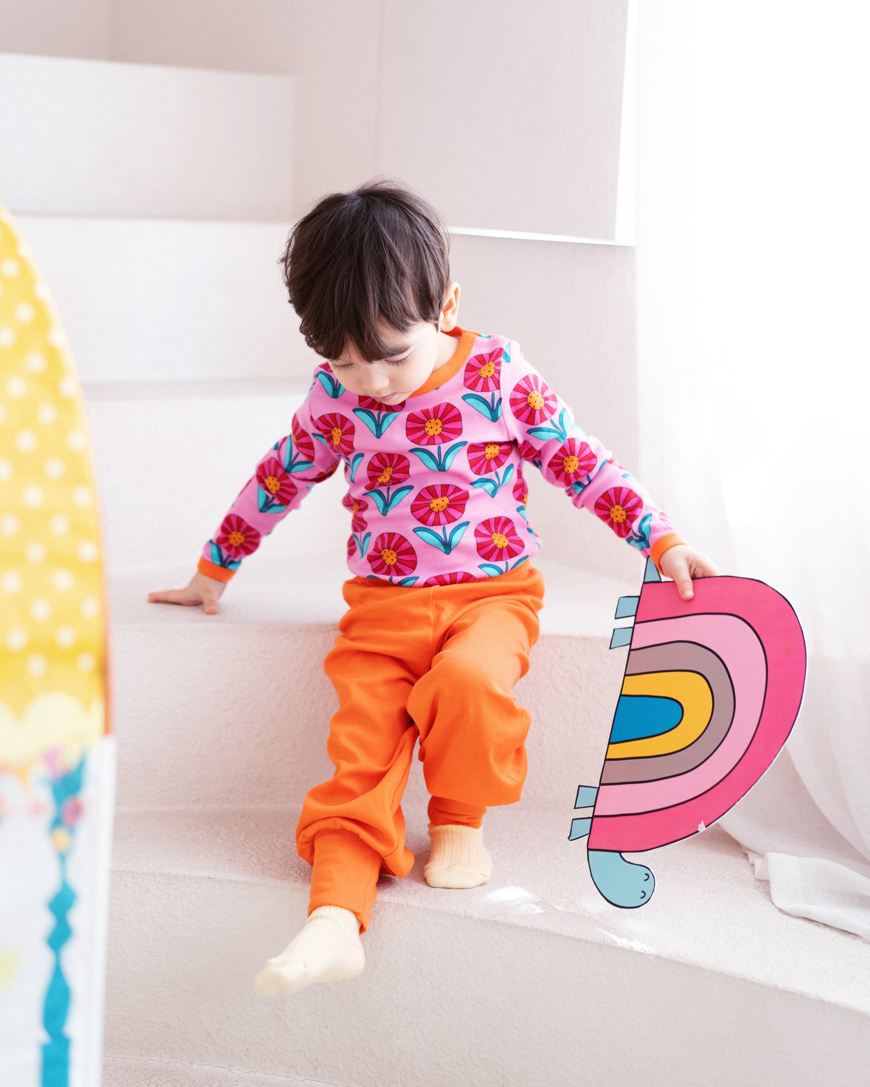 organic cotton - Hayden Pants - Orange - Pants - Ameelo - baby kids clothing