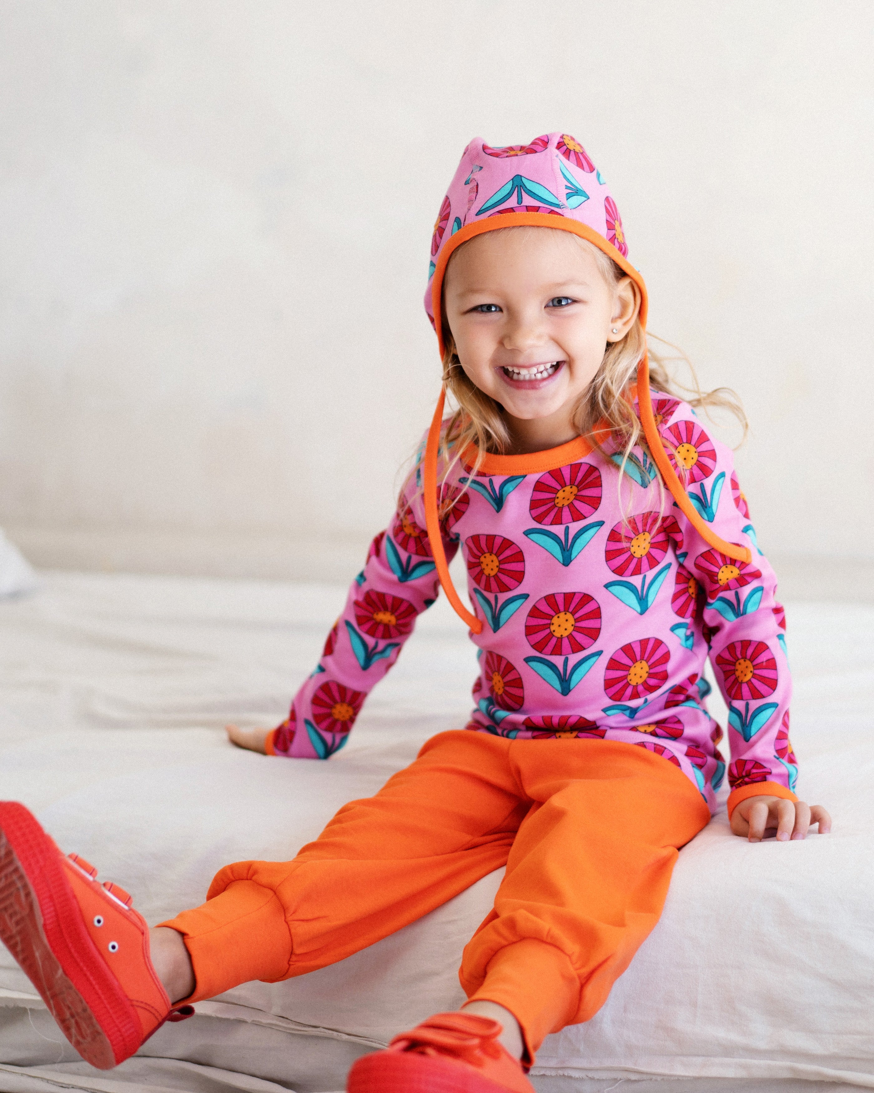 organic cotton - Hayden Pants - Orange - Pants - Ameelo - baby kids clothing