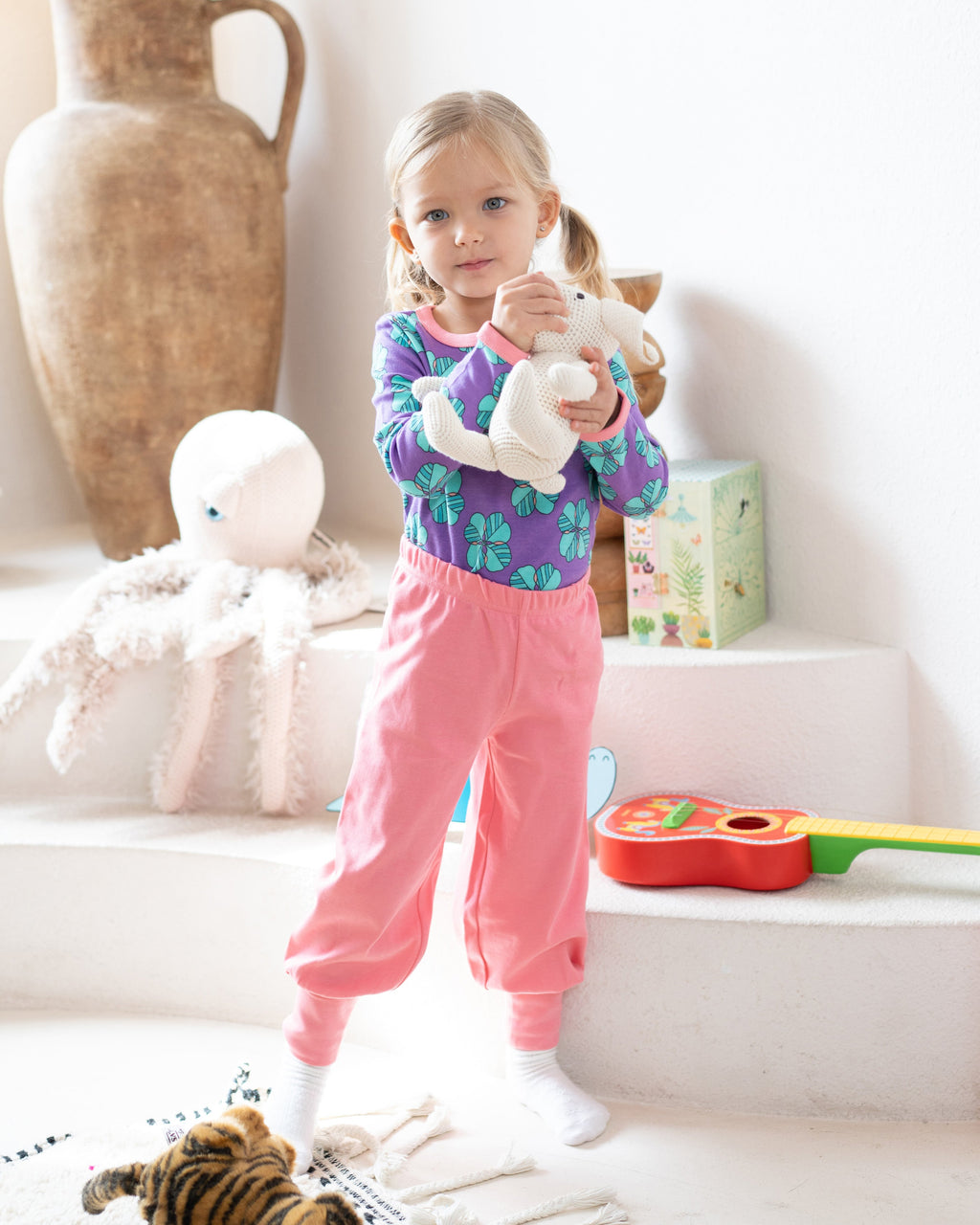 organic cotton - Hayden Pants - Pink - Pants - Ameelo - baby kids clothing