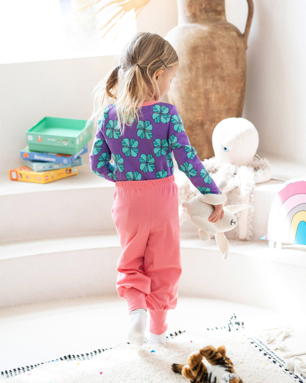 organic cotton - Hayden Pants - Pink - Pants - Ameelo - baby kids clothing