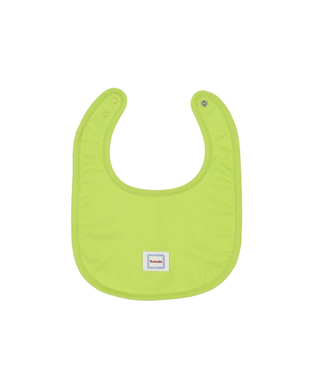 organic cotton - Joey Reversable Bib - Off White & Yellow Green - Bib - Ameelo - baby kids clothing
