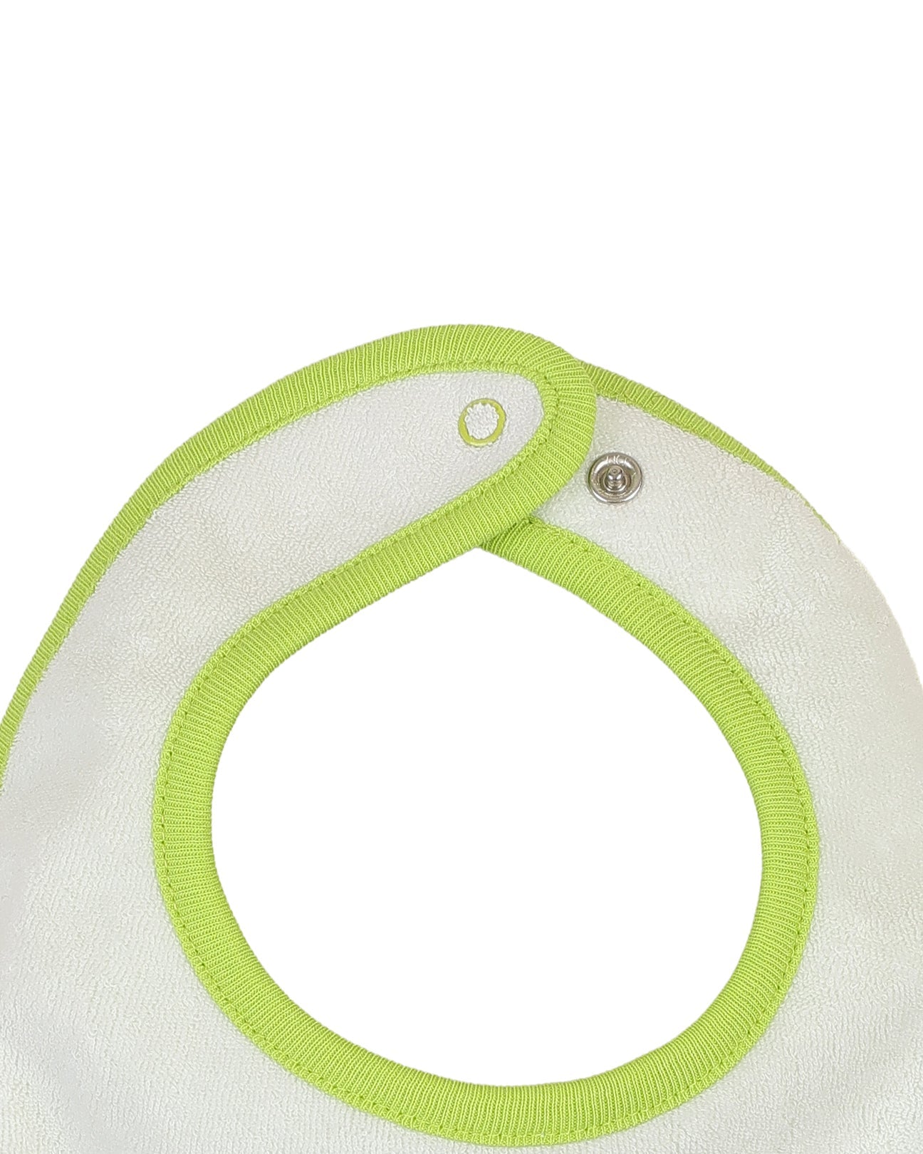 organic cotton - Joey Reversable Bib - Off White & Yellow Green - Bib - Ameelo - baby kids clothing