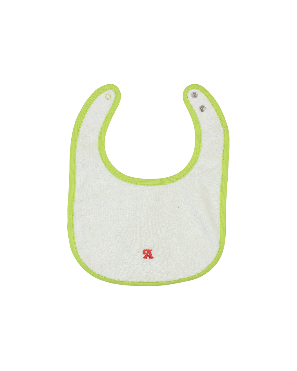 organic cotton - Joey Reversable Bib - Off White & Yellow Green - Bib - Ameelo - baby kids clothing
