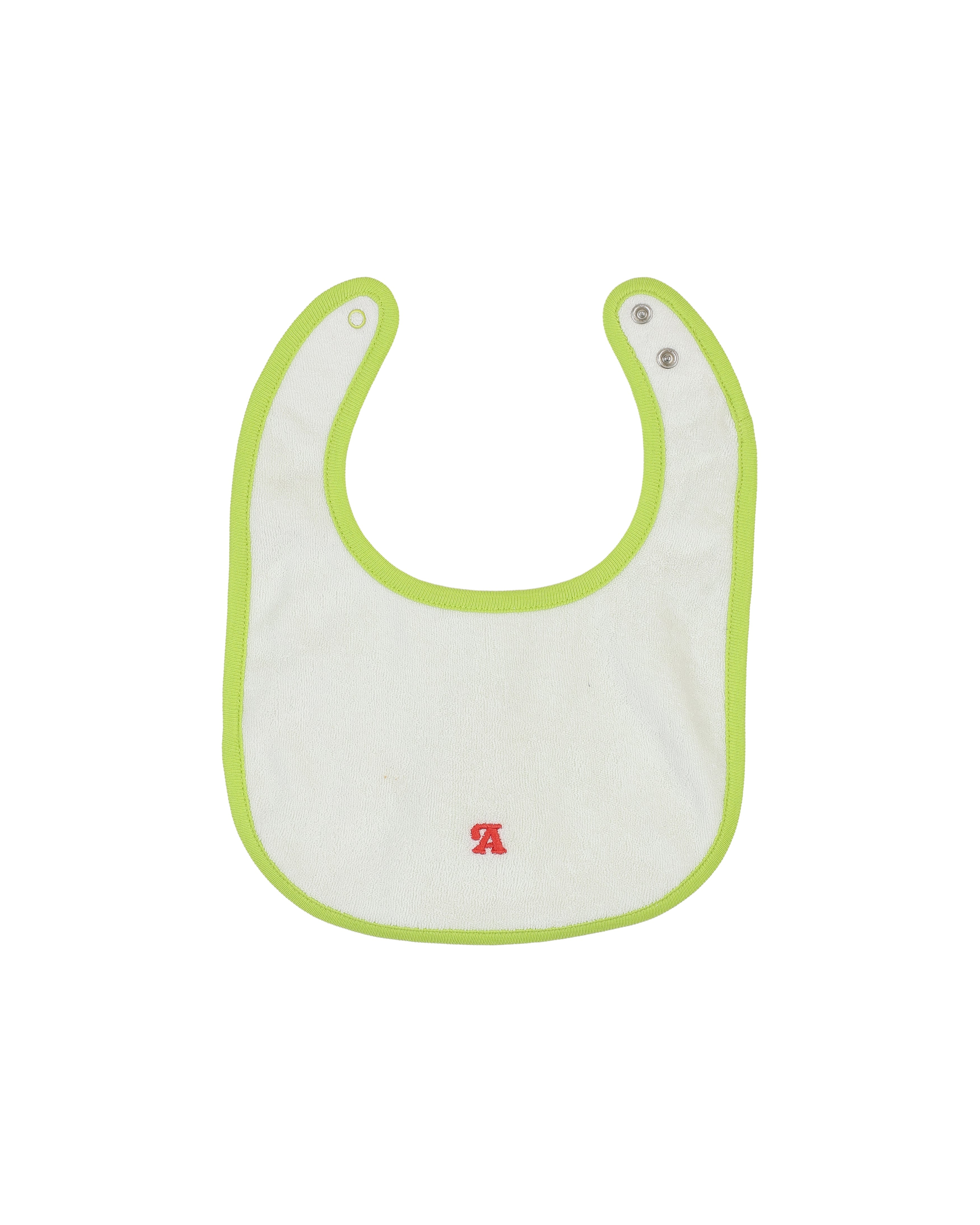 organic cotton - Joey Reversable Bib - Off White & Yellow Green - Bib - Ameelo - baby kids clothing